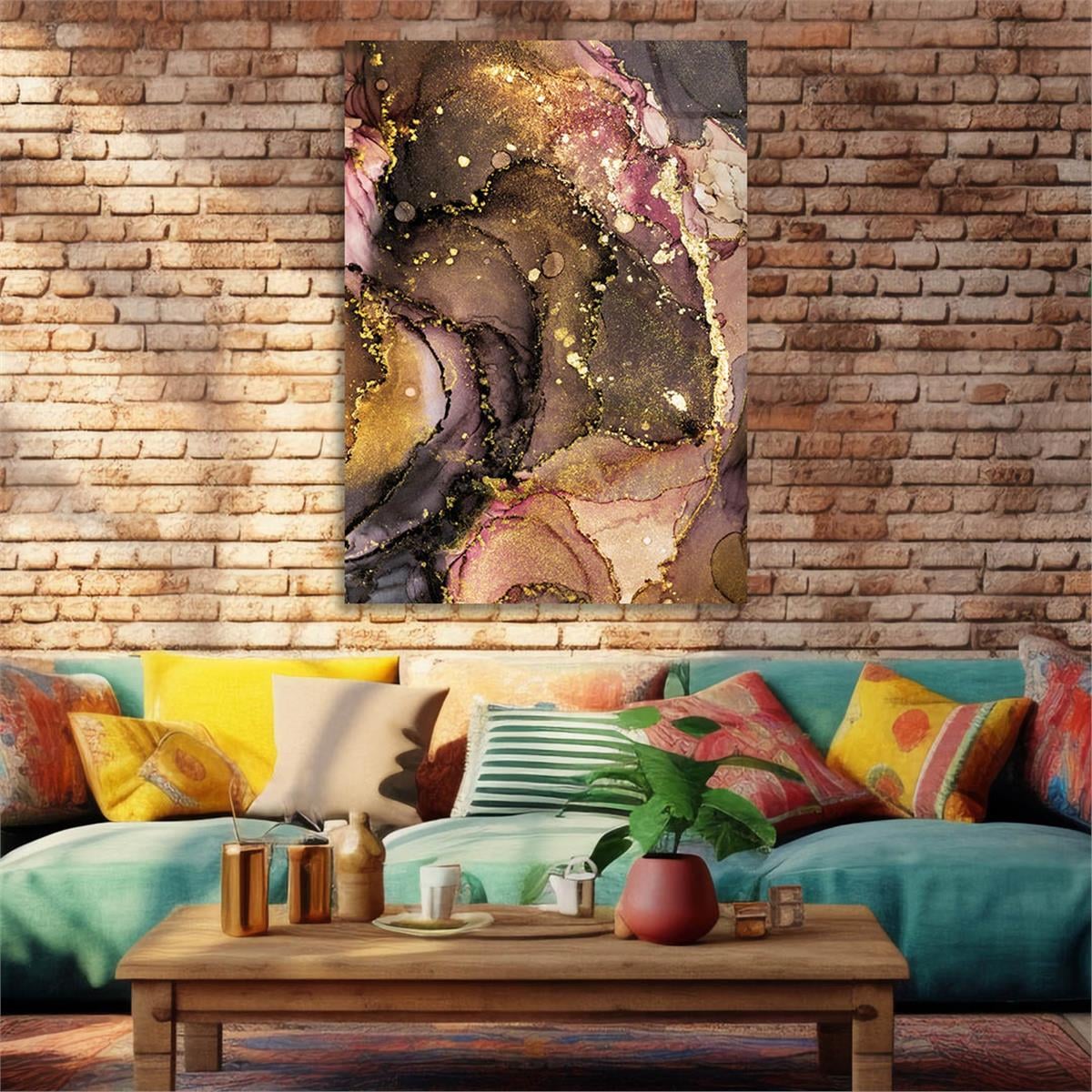 Vertical Tempered Glasss Wall Arts Art-Themed 315