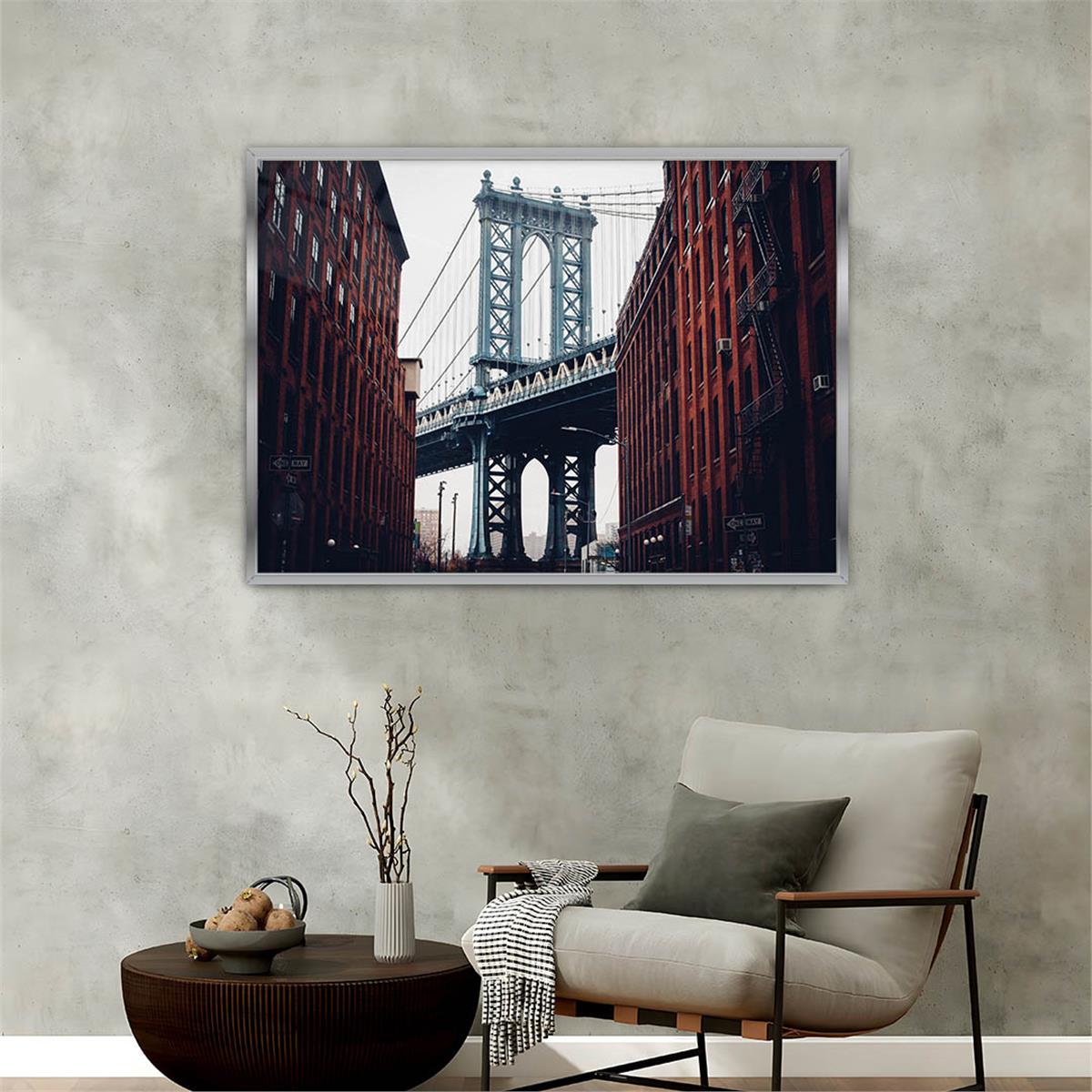 Aluminum-Framed Art-Themed Tempered Glass Wall Art 024