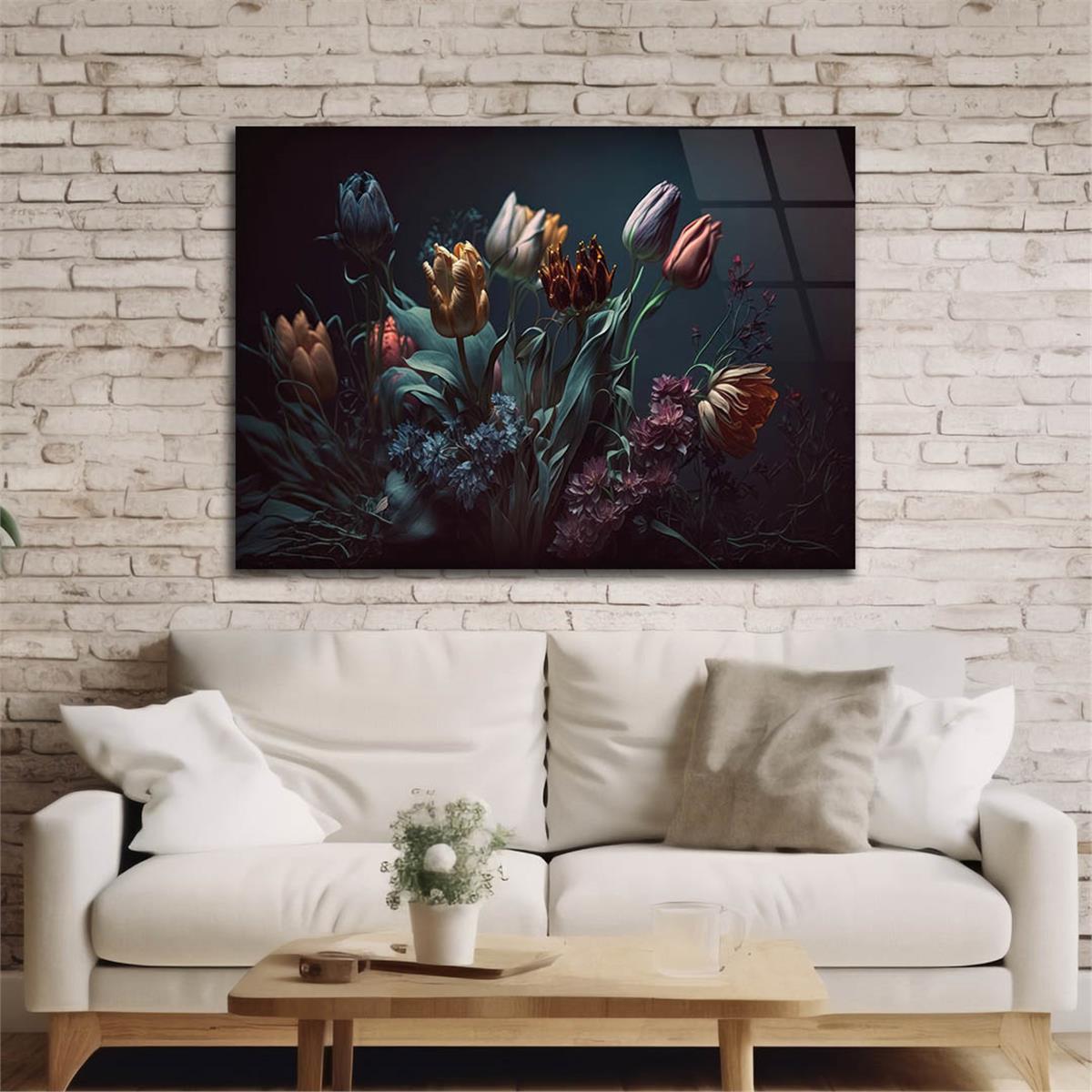 Horizontal Natured-Themed Tempered Glass Wall Art 306