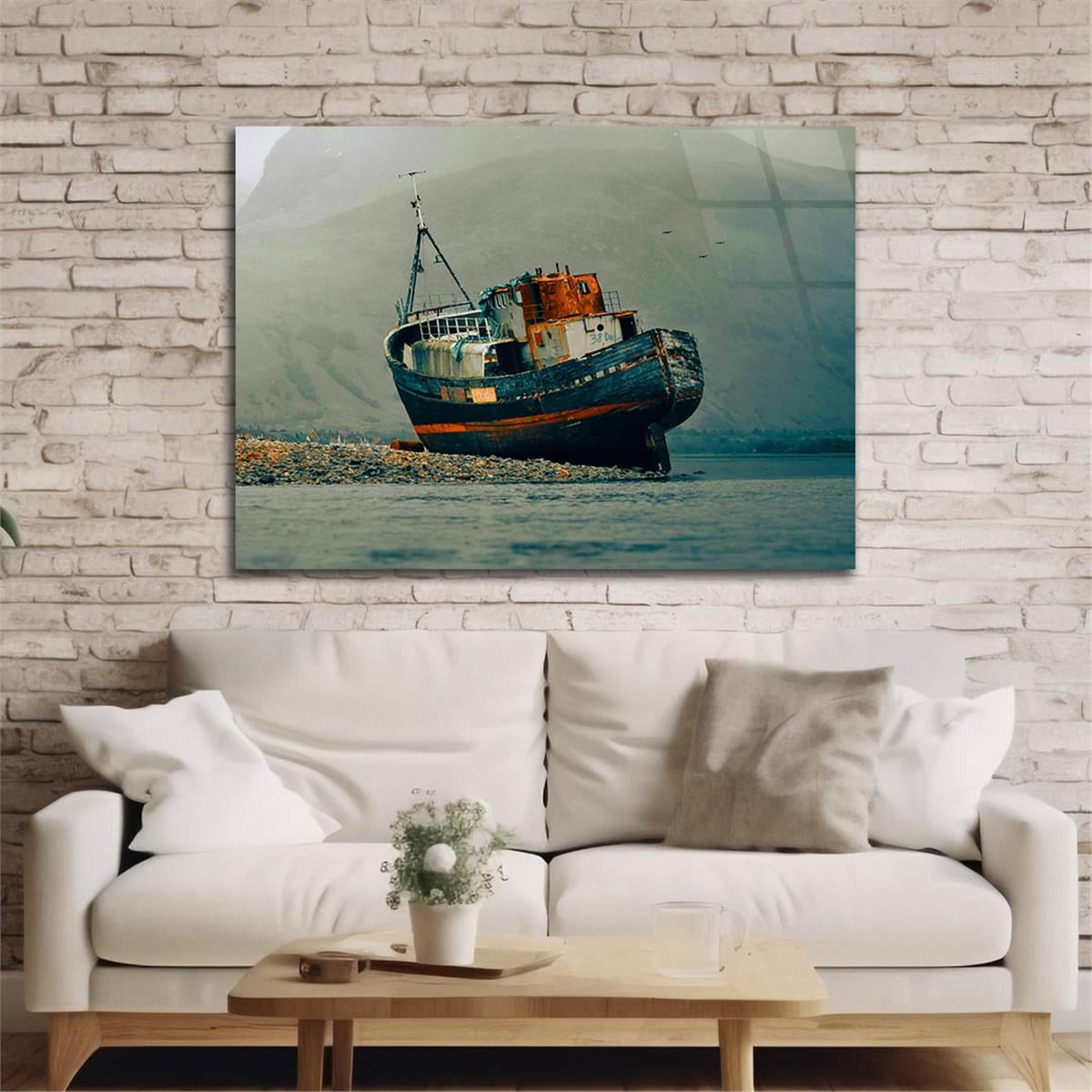 Yatay DoğaTemalı Cam Tablo 398