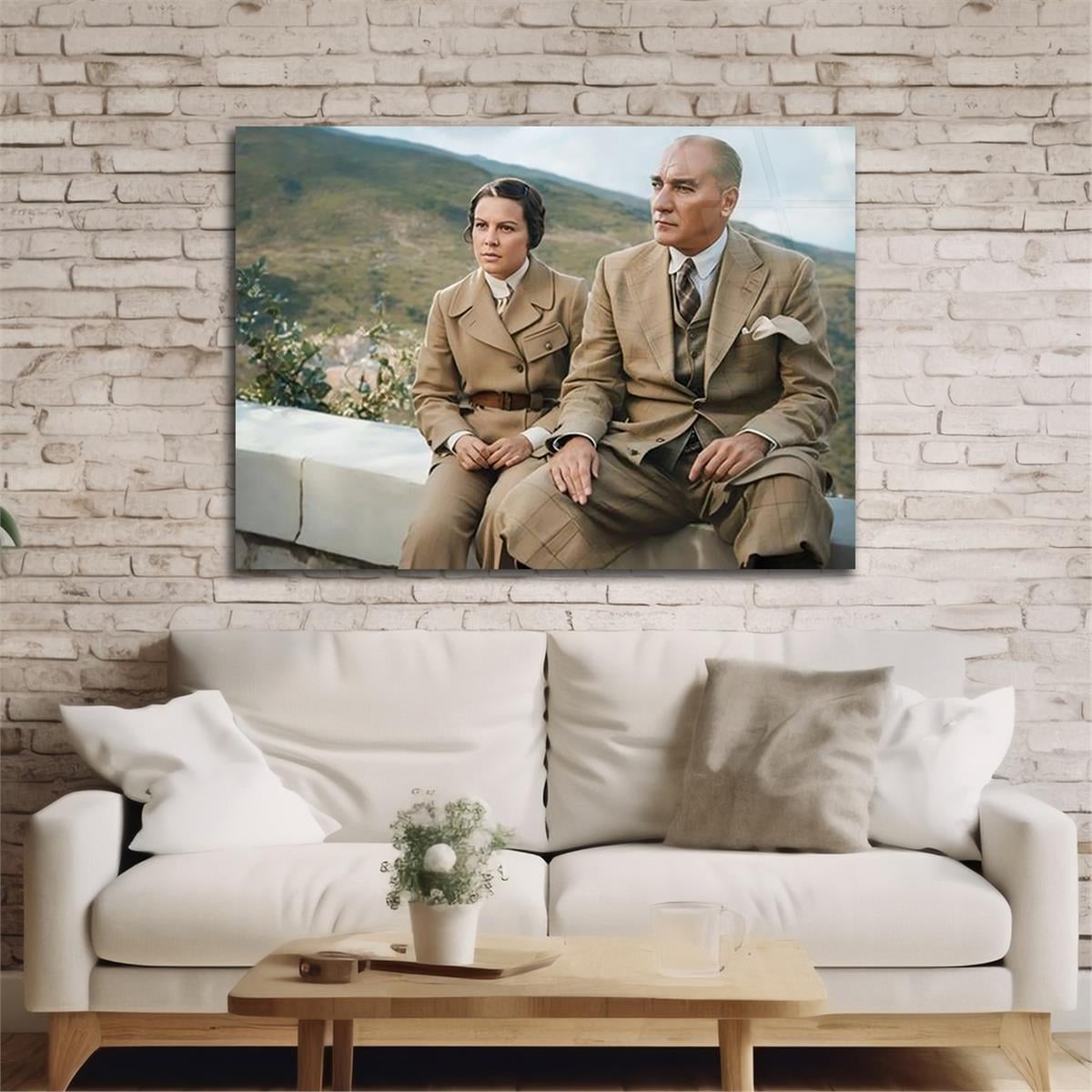 Yatay Vatan Temalı Cam Tablo 146