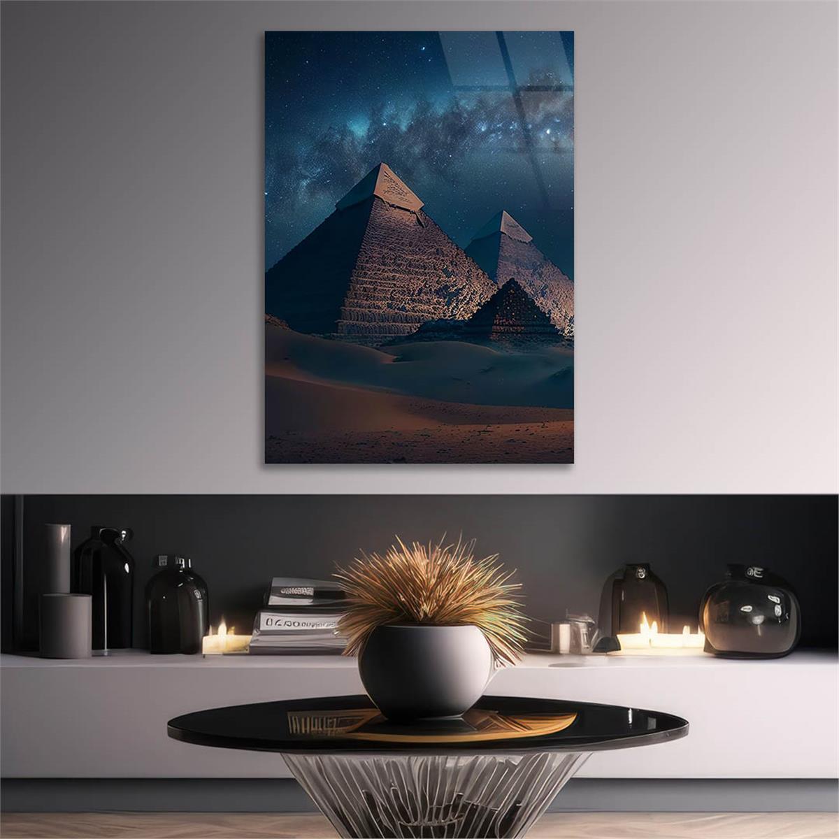 Dikey Doğa Temalı Cam Tablo 263