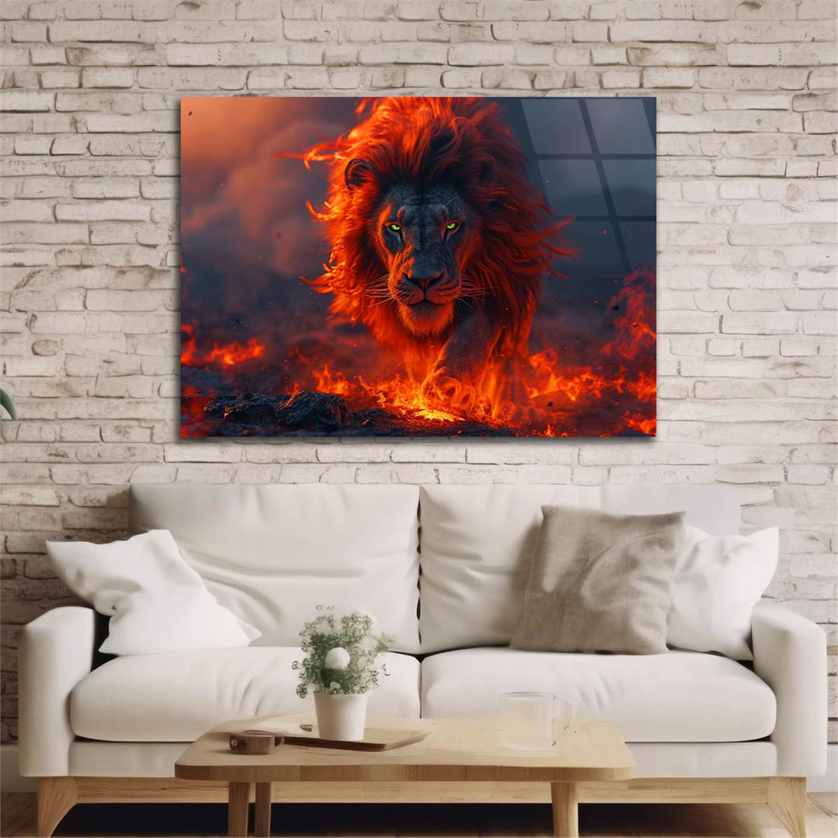 Yatay Doğa Temalı Cam Tablo 480