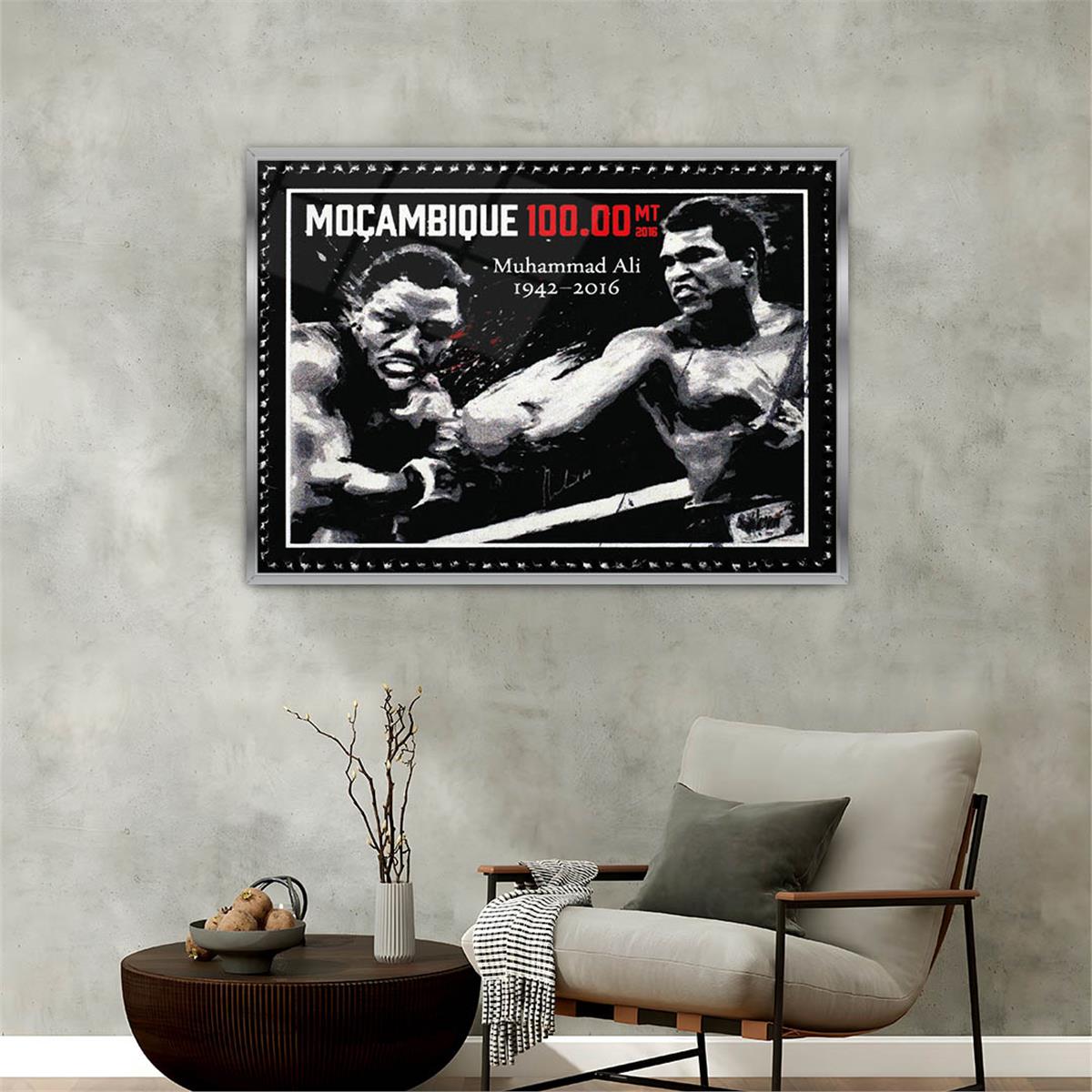 Aluminum-Framed Art-Themed Tempered Glass Wall Art 151