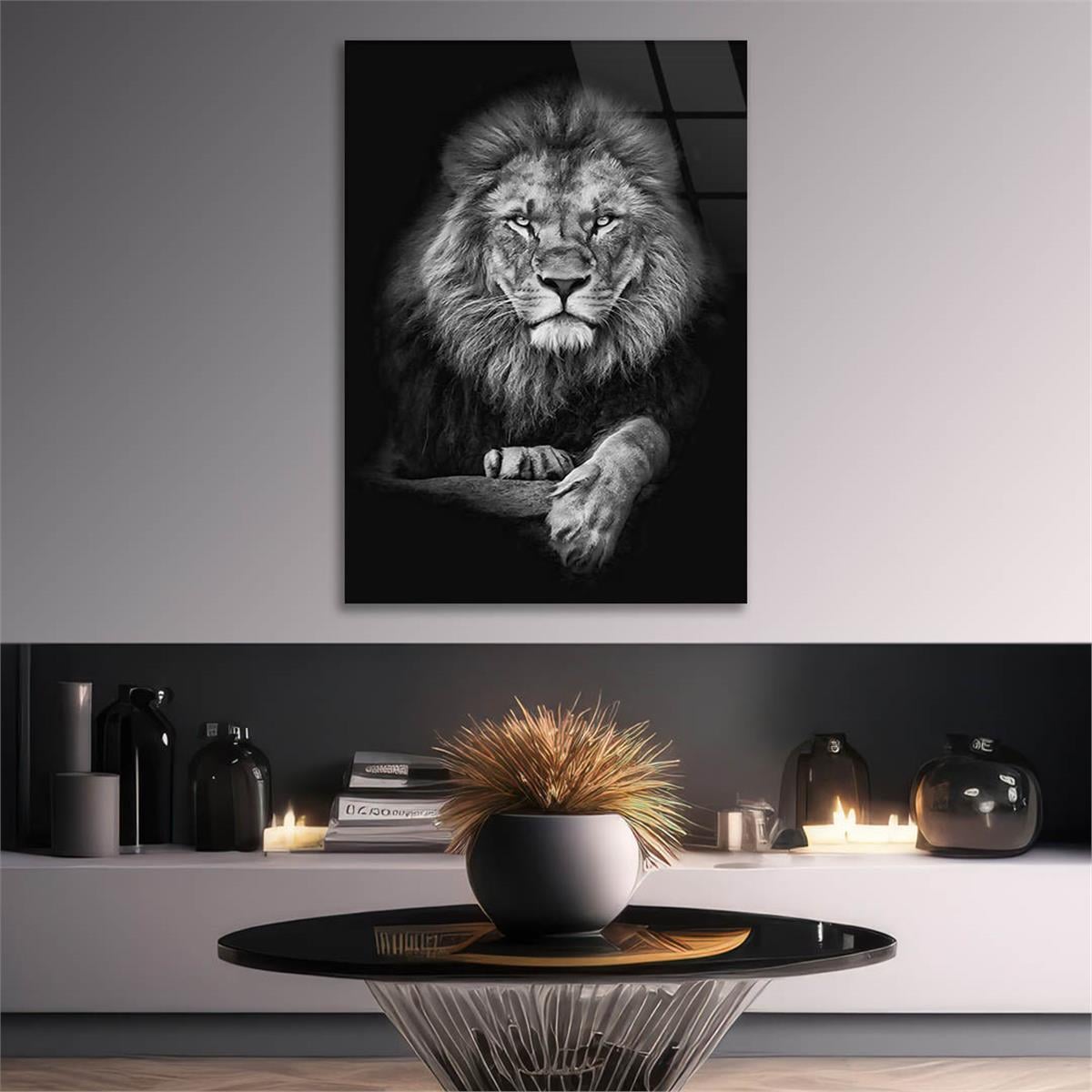 Dikey Doğa Temalı Cam Tablo 352