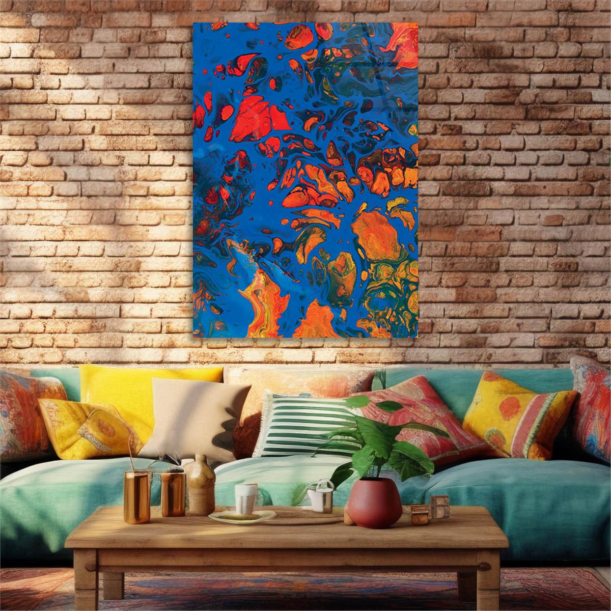 Vertical Tempered Glasss Wall Arts Art-Themed263