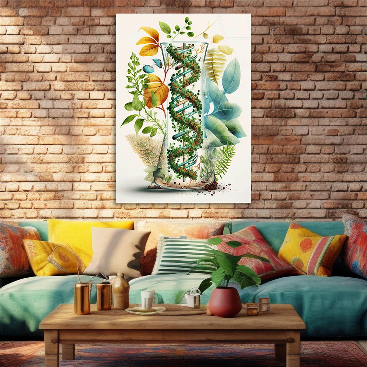 Dikey Sanat Temalı Cam Tablo 396