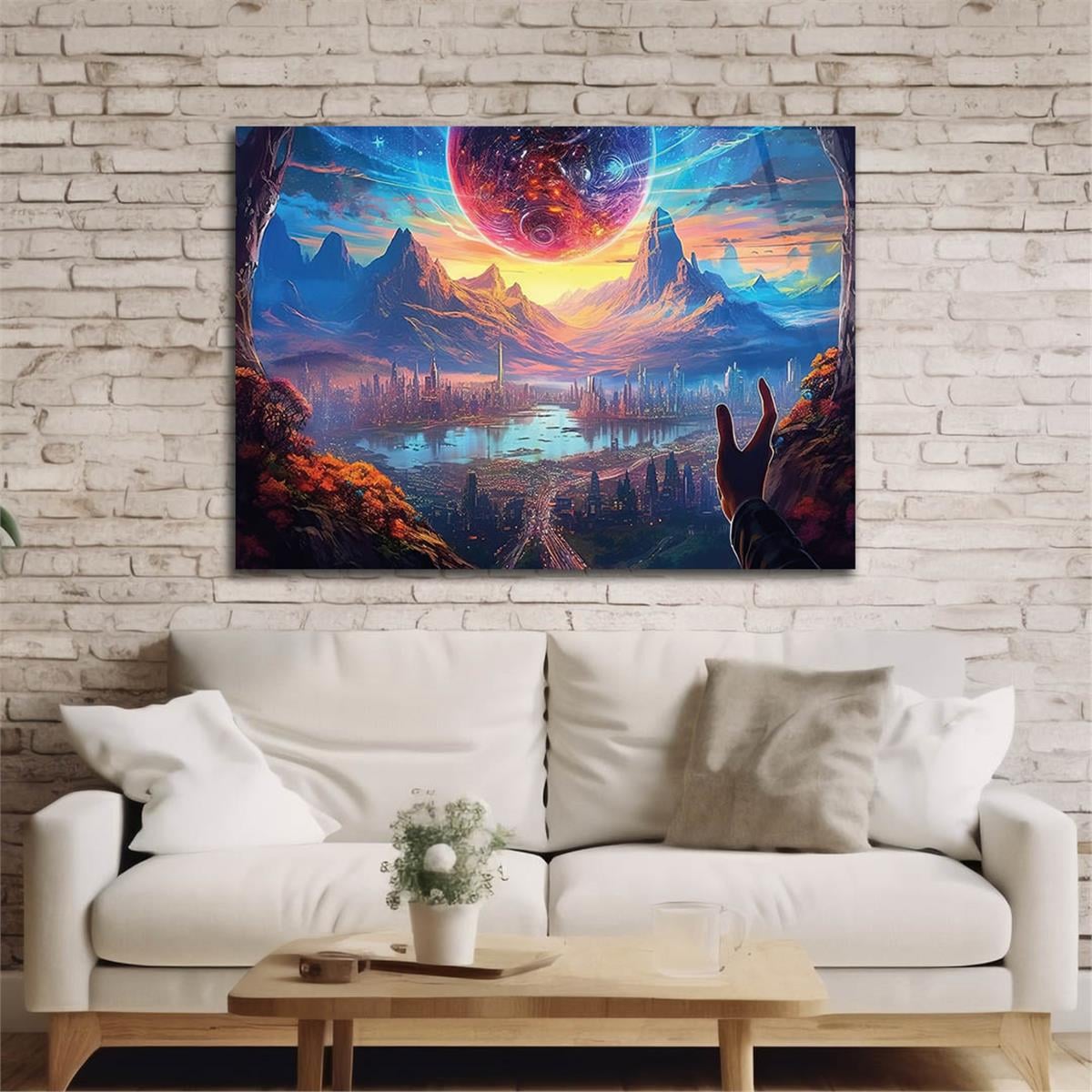 Horizontal Natured-Themed Tempered Glass Wall Art 316