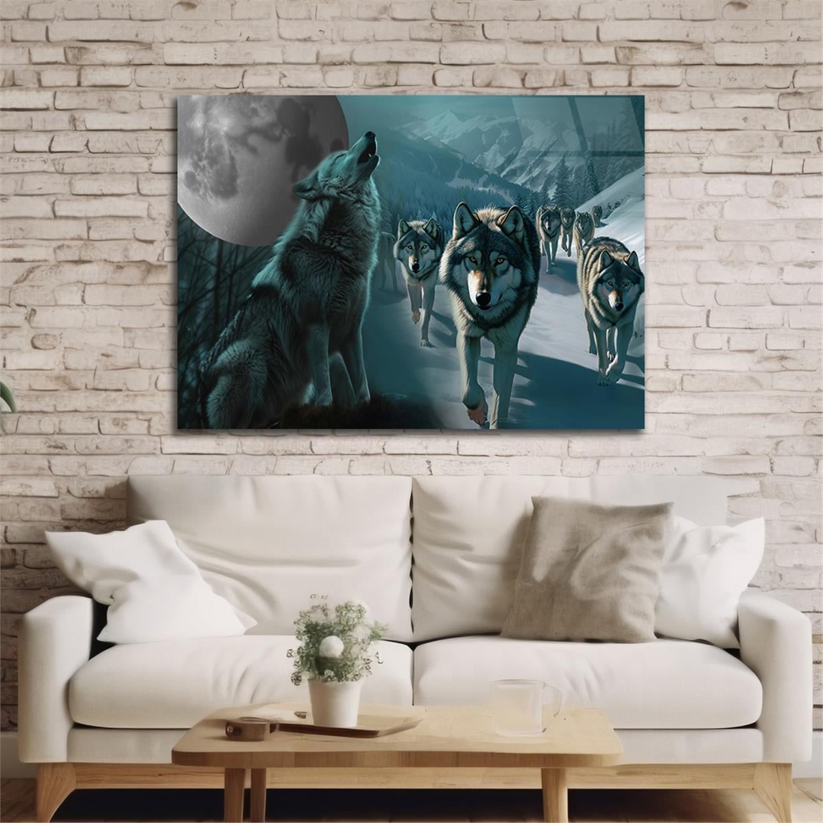 Yatay Vatan Temalı Cam Tablo 169