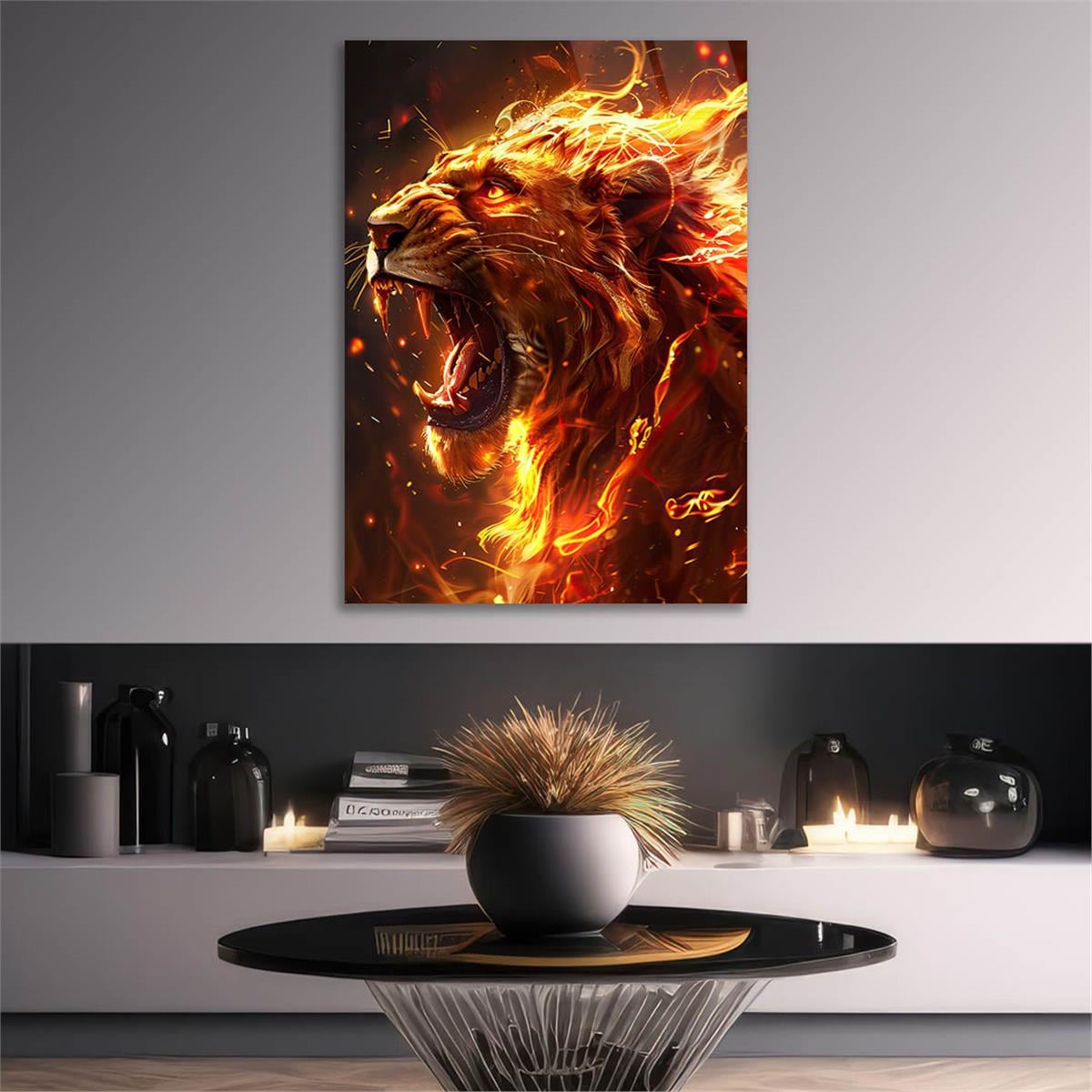 Dikey Doğa Temalı Cam Tablo 295