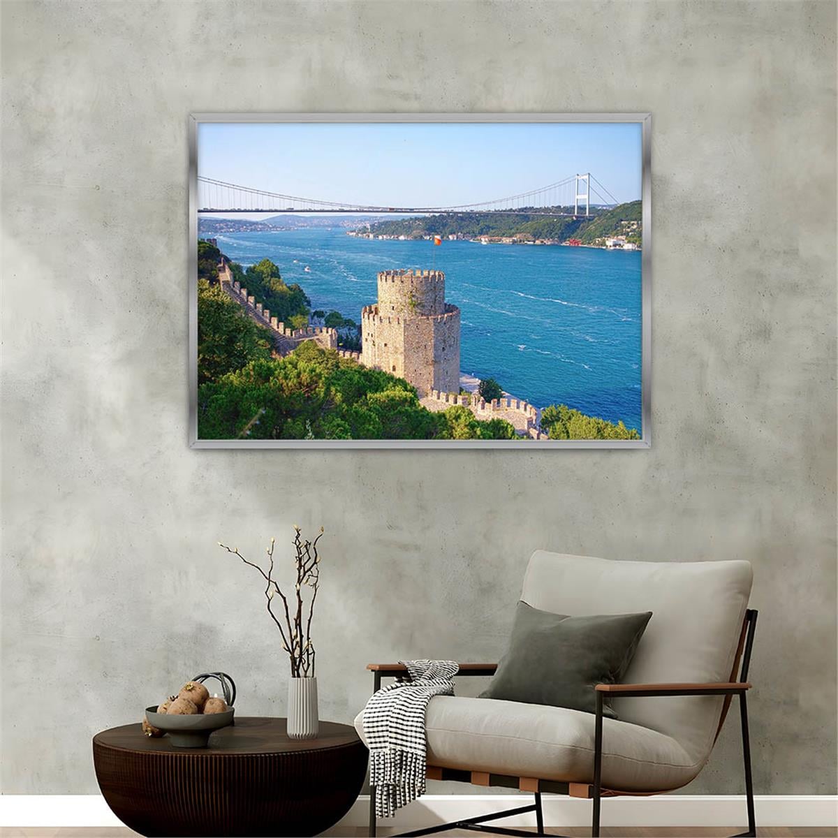 Aluminum-Framed Natured-Themed Tempered Glass Wall Art 080