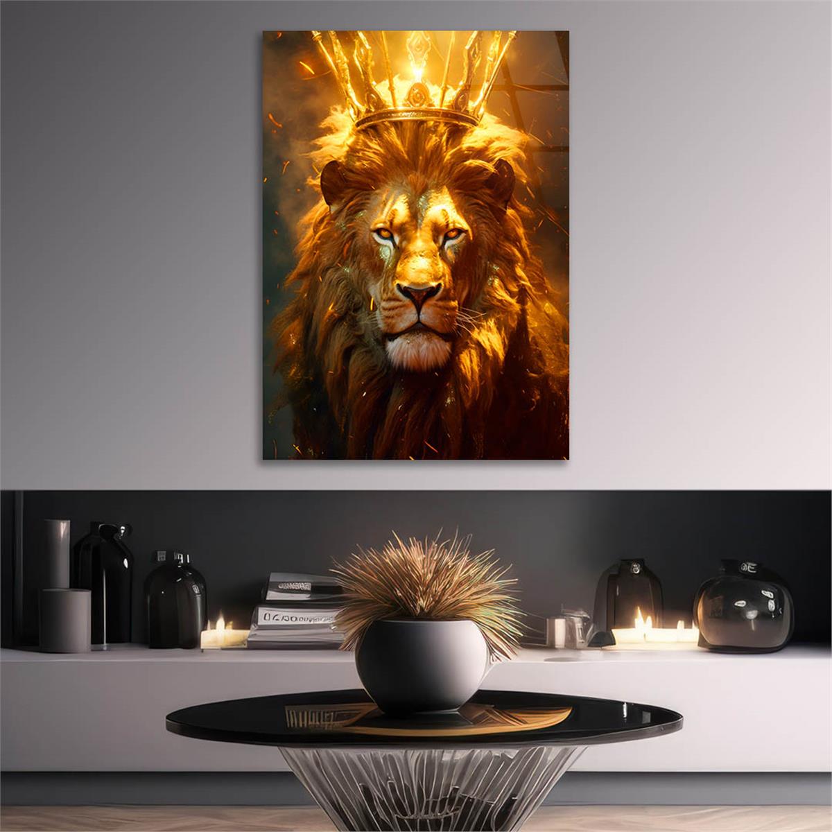 Dikey Doğa Temalı Cam Tablo 322