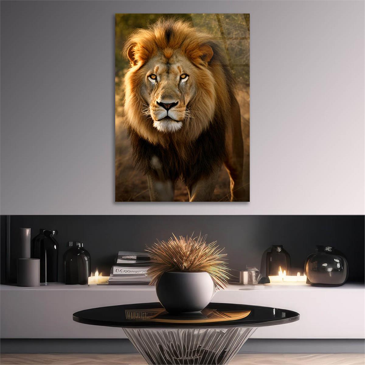 Dikey Doğa Temalı Cam Tablo 374