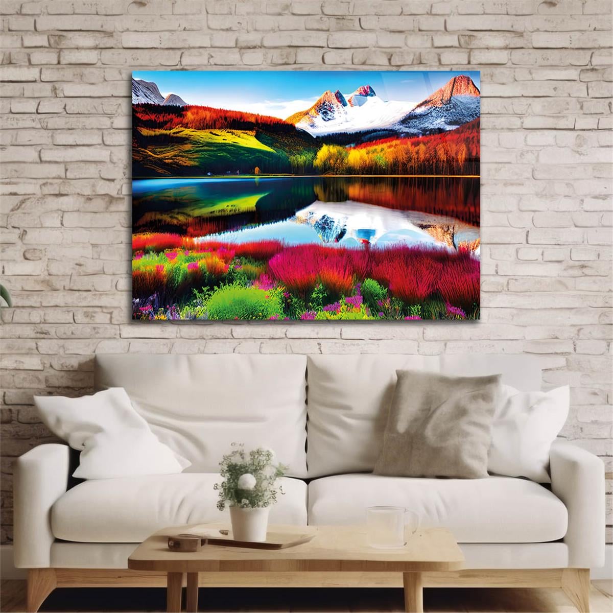 Horizontal Natured-Themed Tempered Glass Wall Art 287