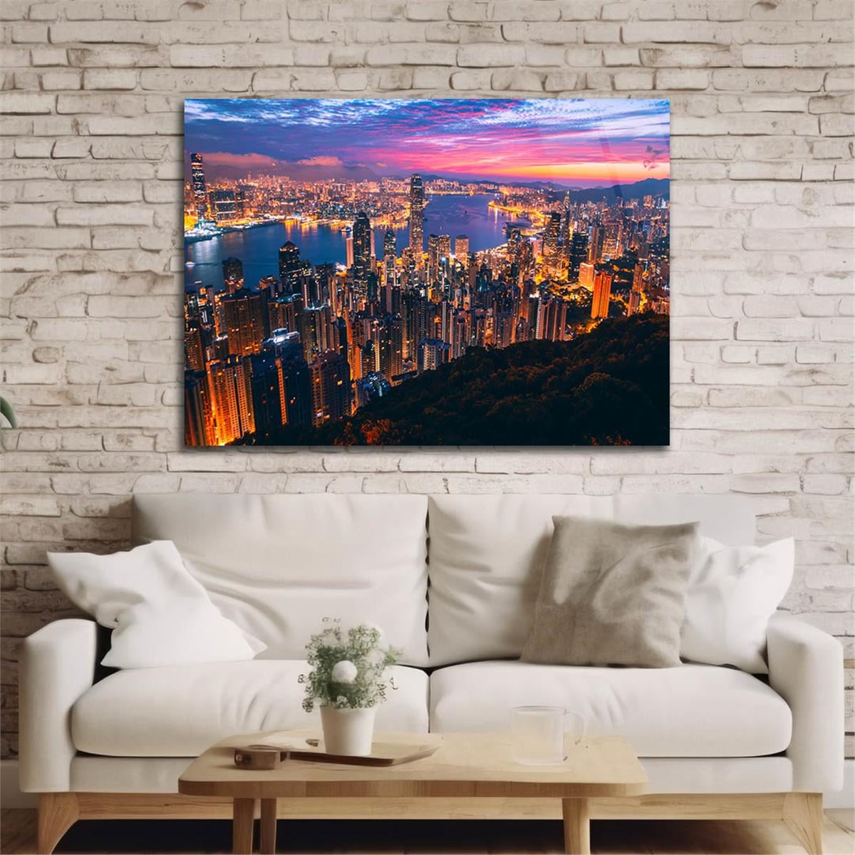 Yatay DoğaTemalı Cam Tablo 404