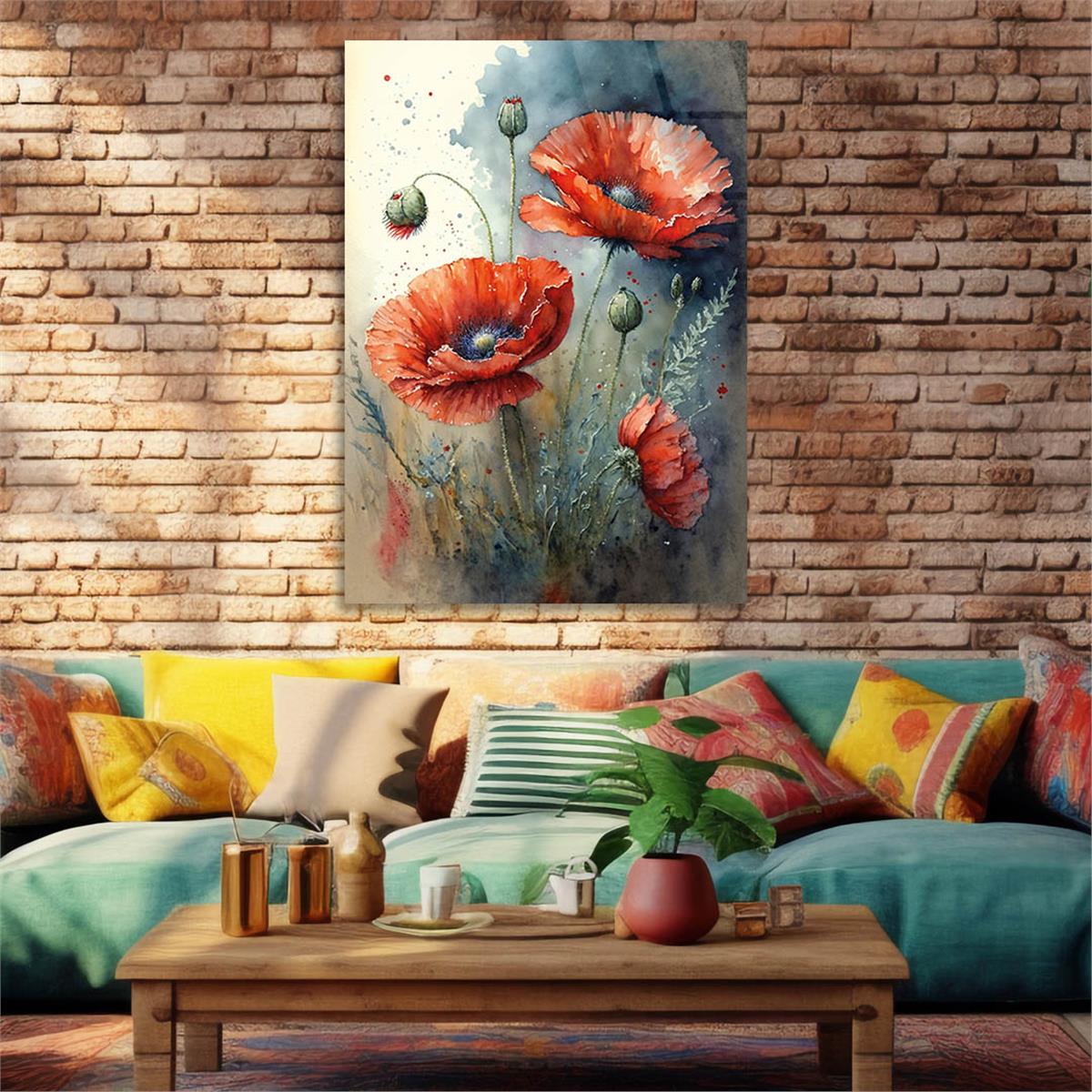 Vertical Tempered Glasss Wall Arts Art-Themed 320