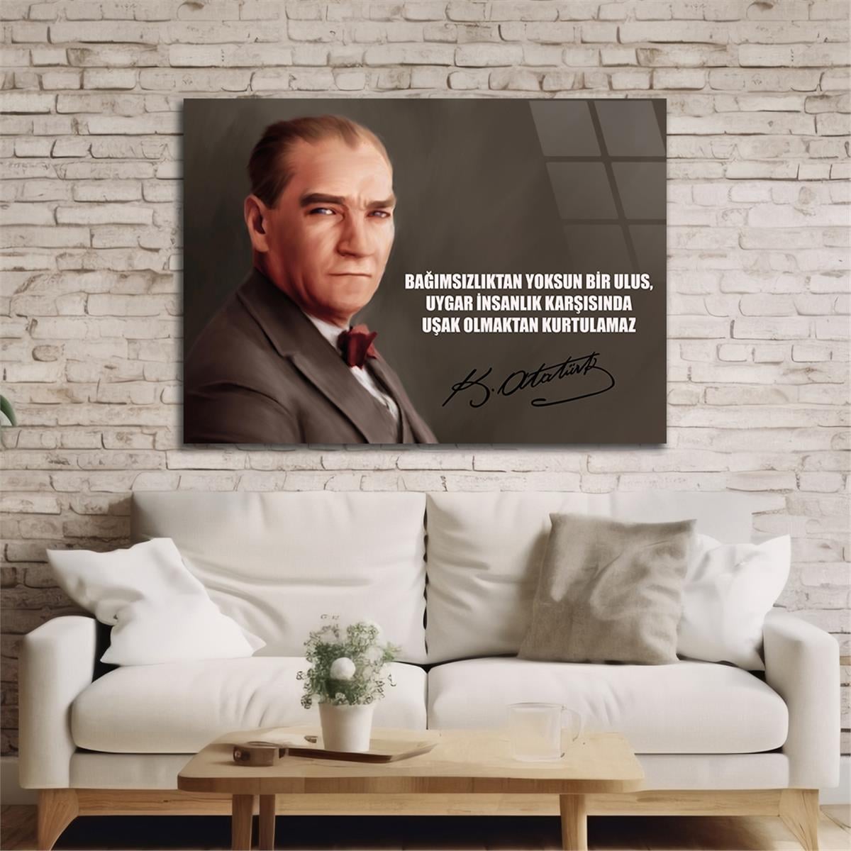 MUSTAFA KEMAL ATATÜRK Tempered Glass Wall Art
