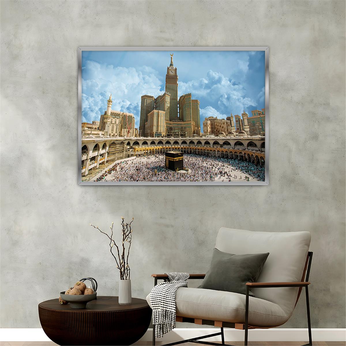 Aluminum-Framed Religious-Themed Tempered Glass Wall Art 025