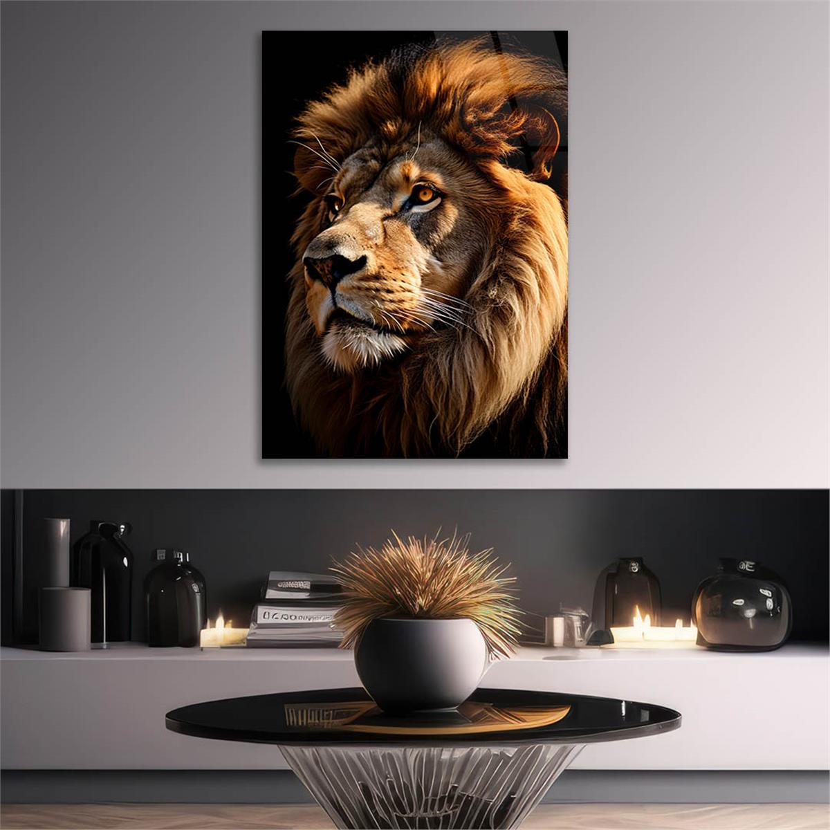 Dikey Doğa Temalı Cam Tablo 310