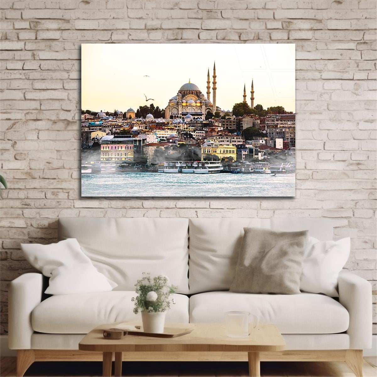 Yatay Dini Temalı Cam Tablo 155