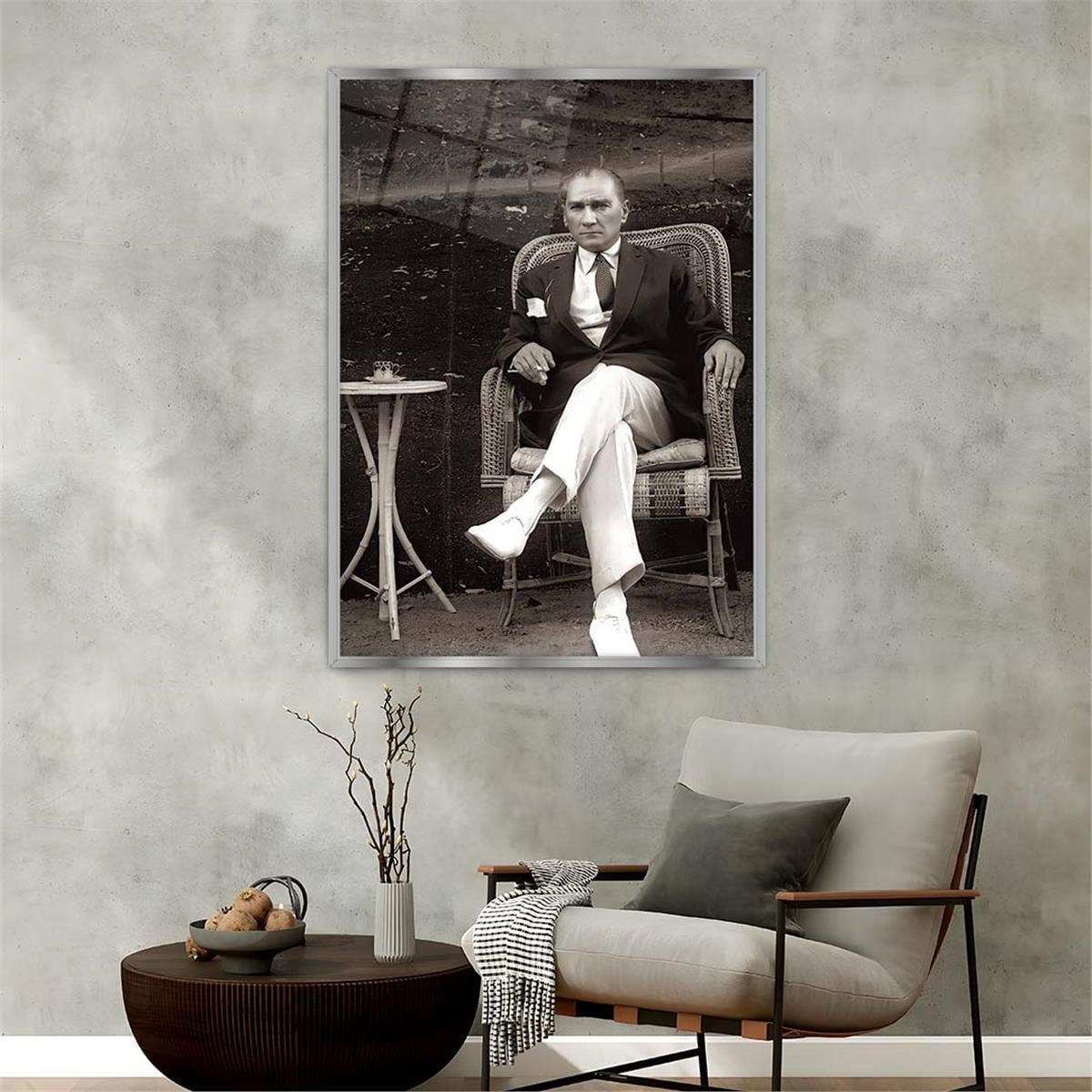 Aluminum-Framed National-Themed Tempered Glass Wall Art 099