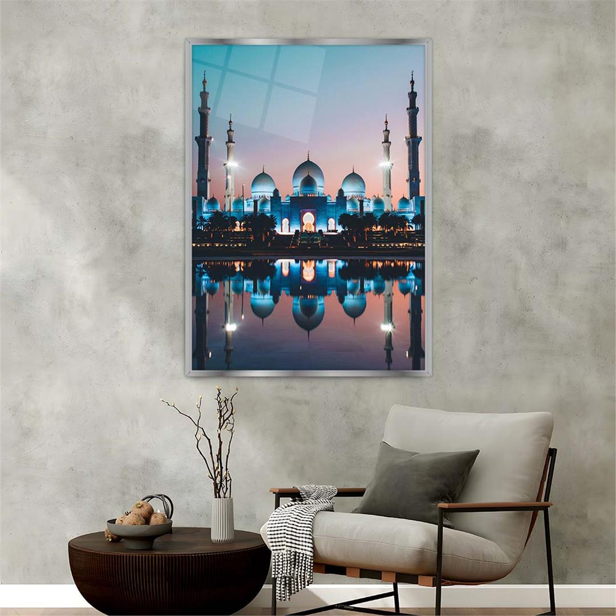 Aluminium Omlijste Religieus Thema Geharde Glasschilderij 049