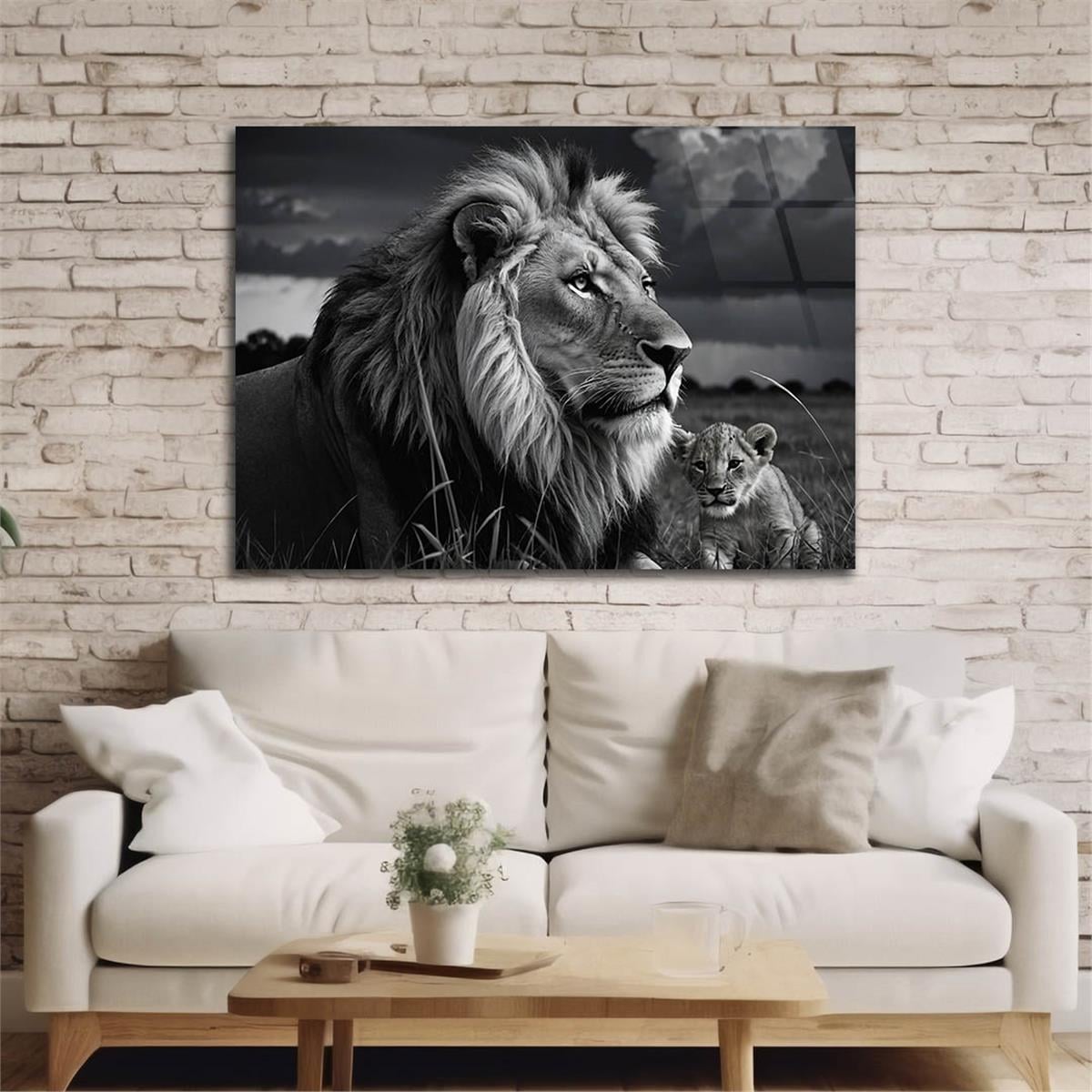 Yatay Doğa Temalı Cam Tablo 500