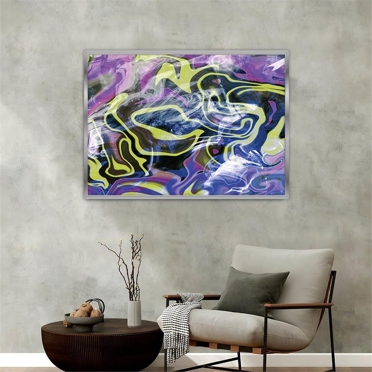Aluminum-Framed Art-Themed Tempered Glass Wall Art 140