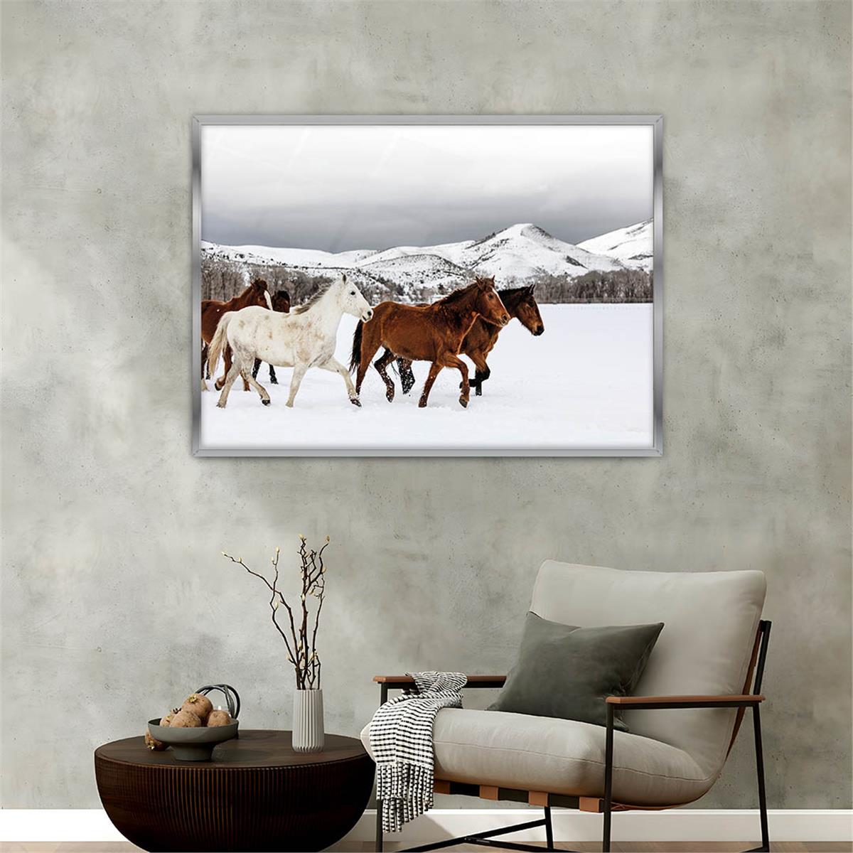 Aluminum-Framed Art-Themed Tempered Glass Wall Art 128