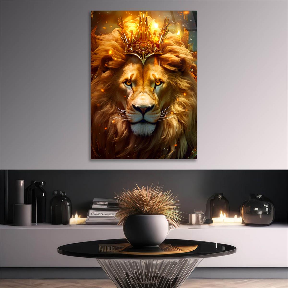 Dikey Doğa Temalı Cam Tablo 325