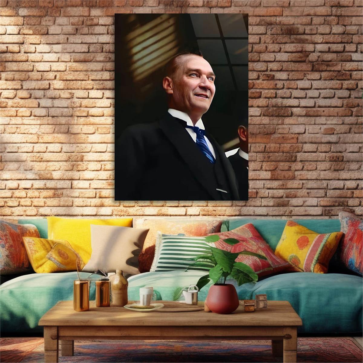 MUSTAFA KEMAL ATATÜRK GÖRSELLİ CAM TABLO