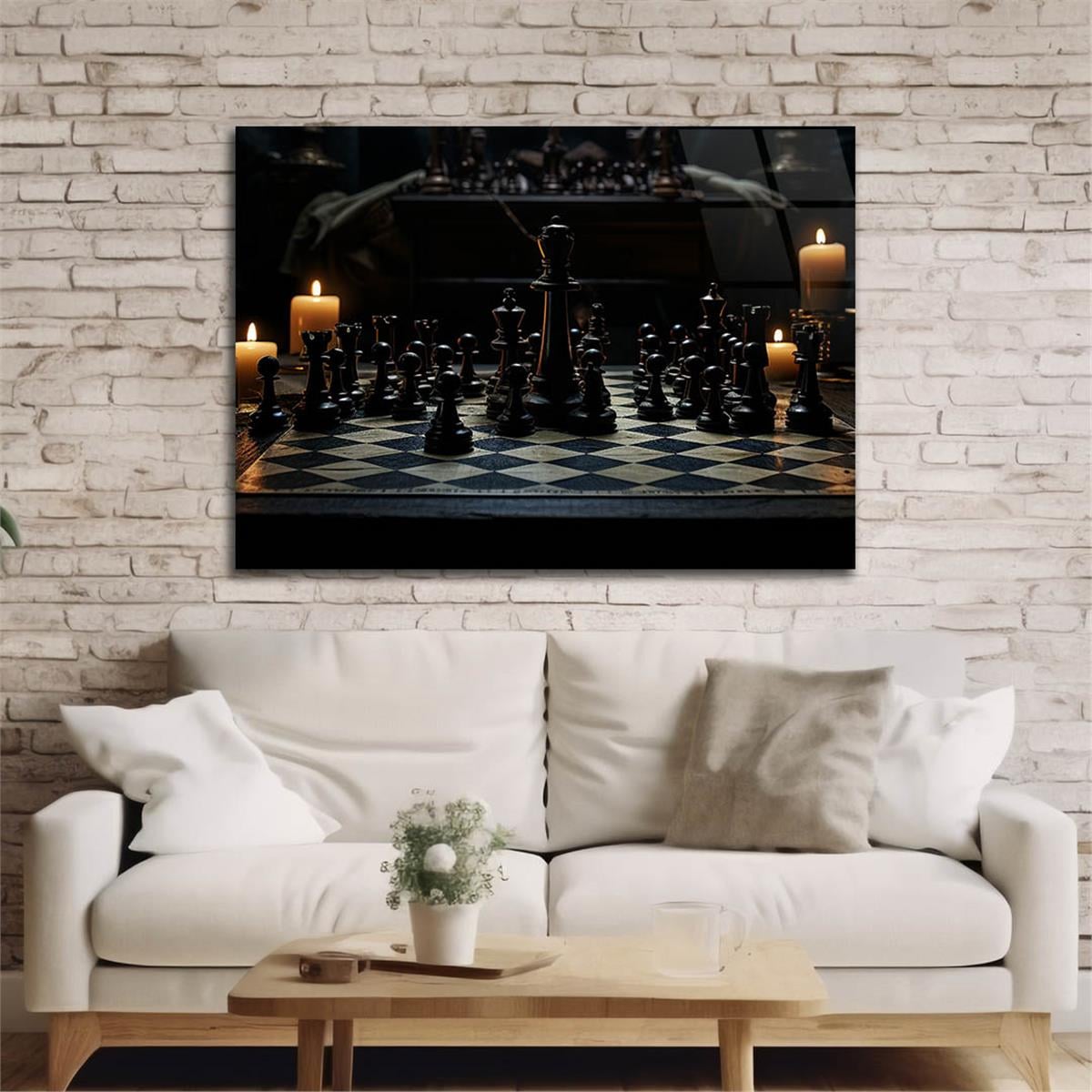 Horizontal Art-Themed Tempered Glass Wall Art 580