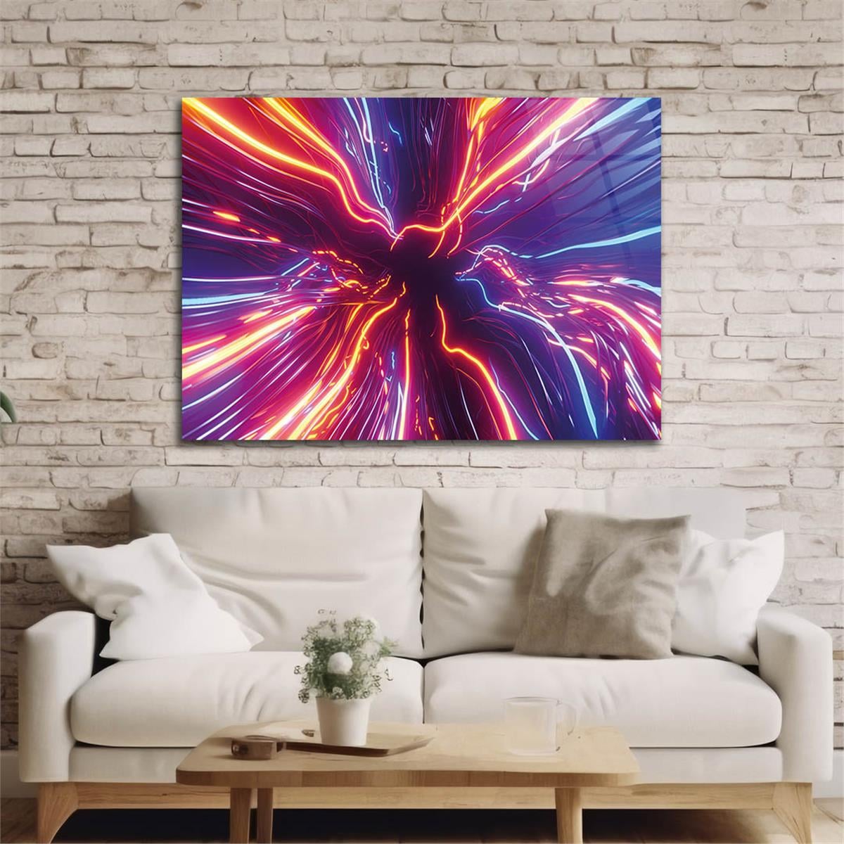 Horizontal Art-Themed Tempered Glass Wall Art 360