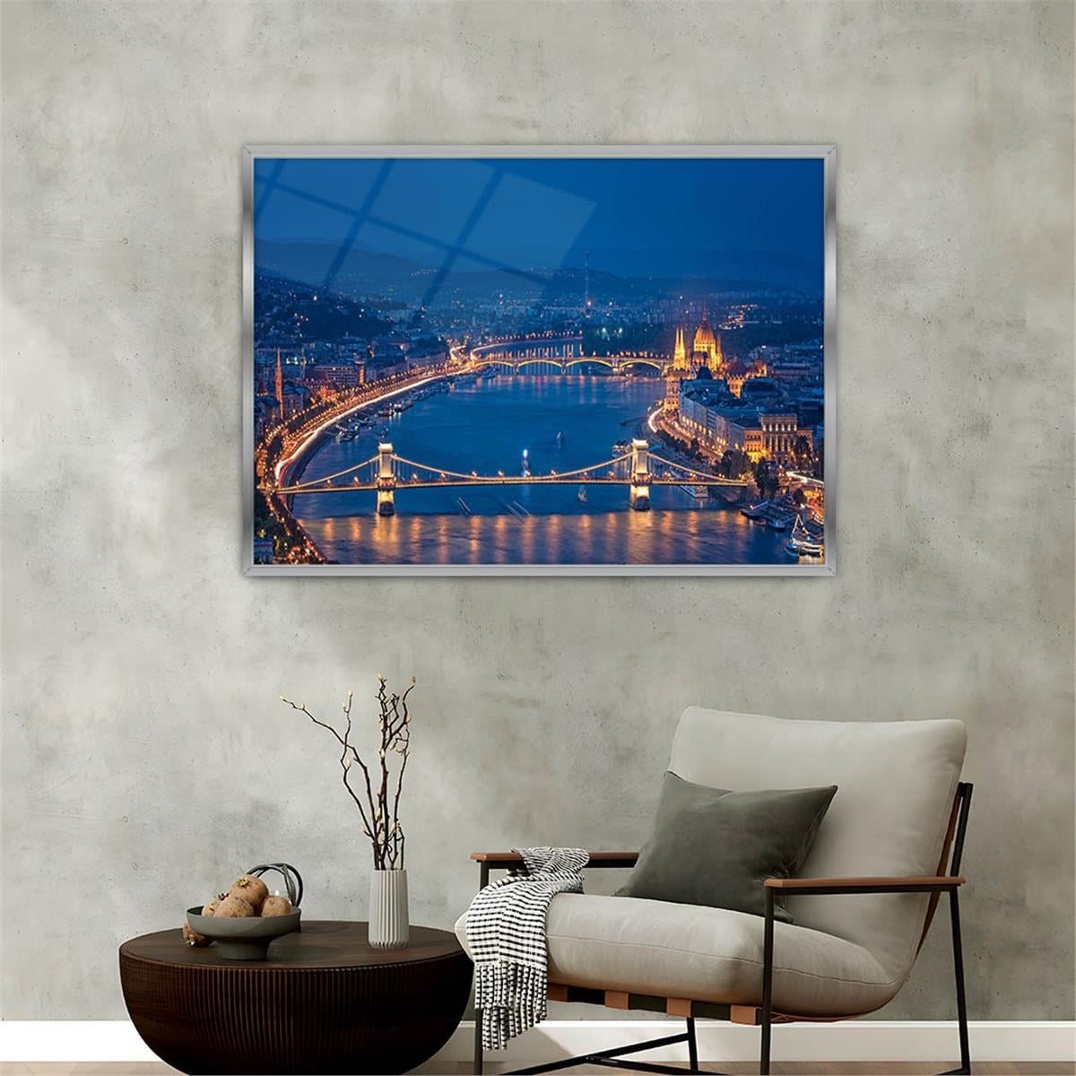 bedrucktes Glas mit Aluminiumrahmen und Natur Themen 