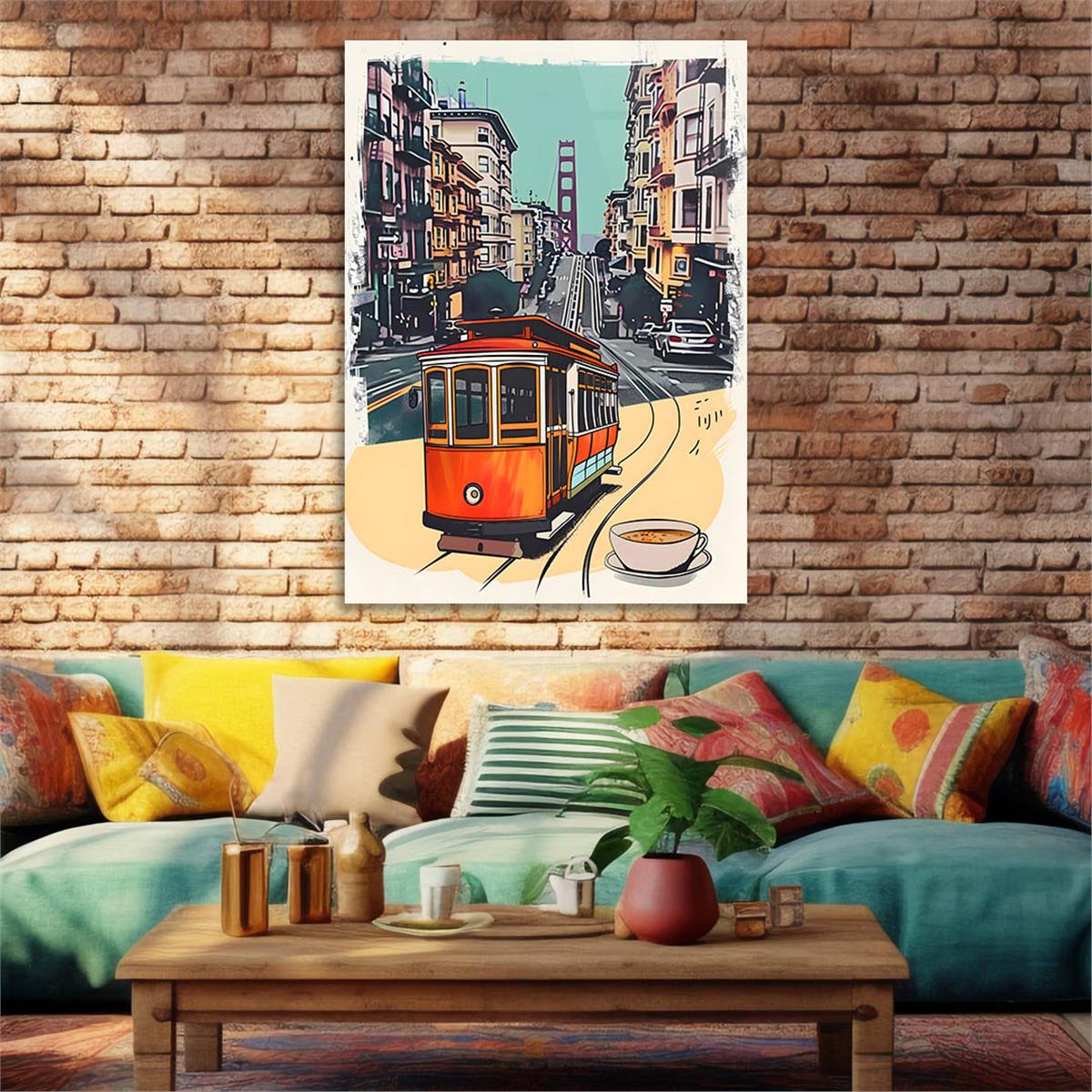 Dikey Sanat Temalı Cam Tablo 471