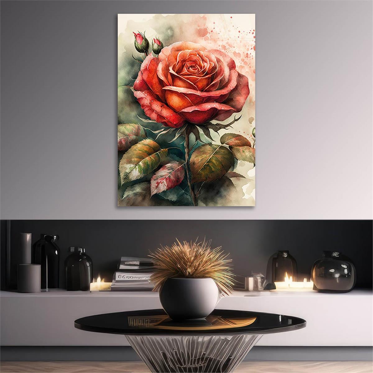 Vertical Tempered Glasss Wall Arts Natured-Themed135