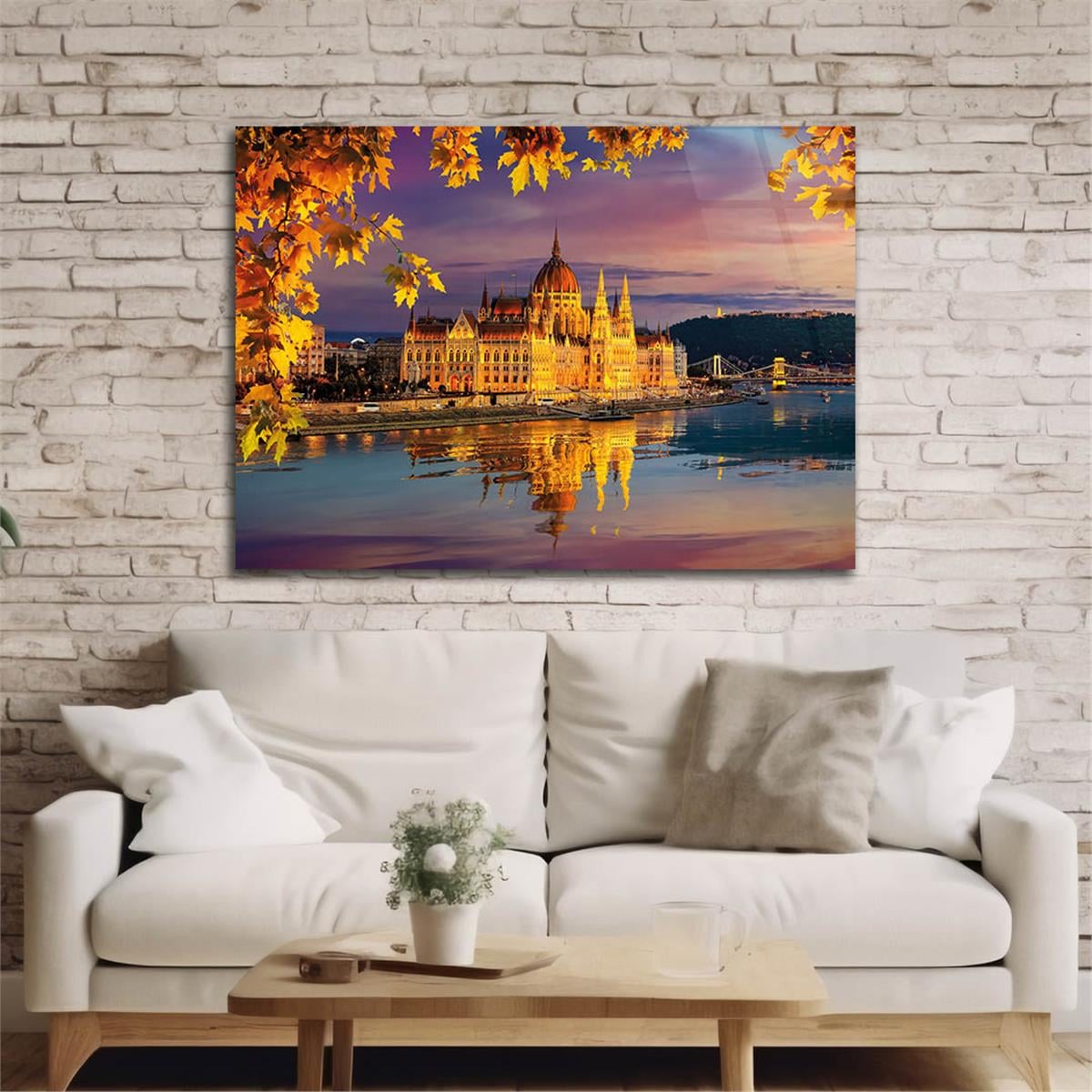 Horizontal Natured-Themed Tempered Glass Wall Art 274