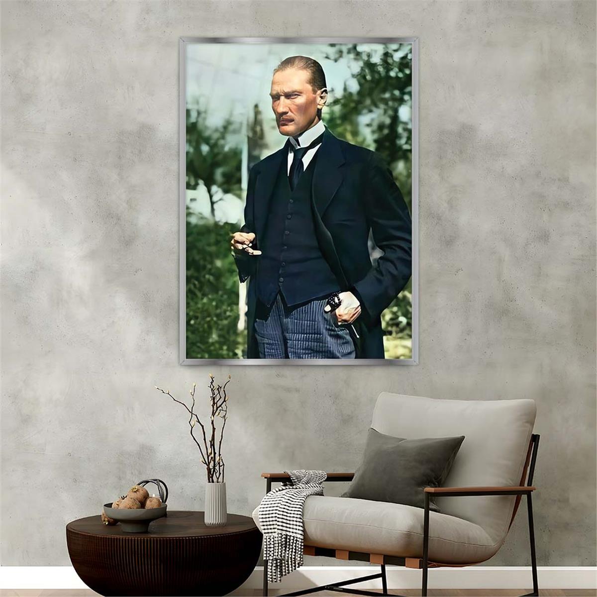 Aluminum-Framed National-Themed Tempered Glass Wall Art 060