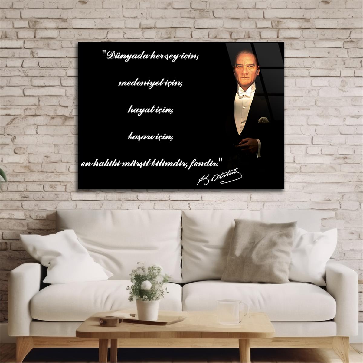 MUSTAFA KEMAL ATATÜRK CAM TABLO 