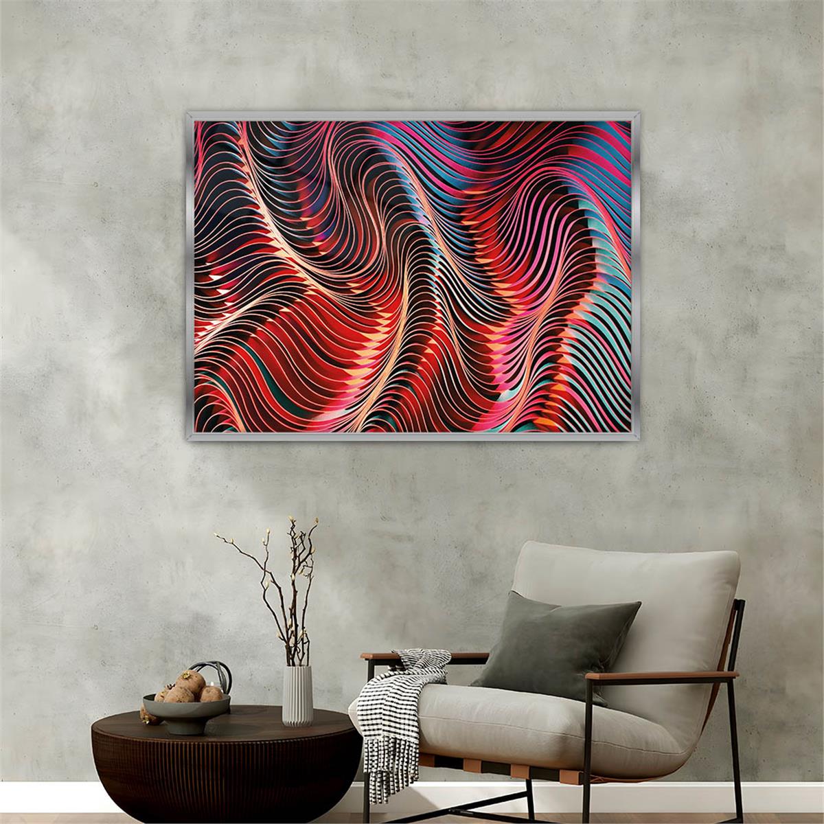 Aluminum-Framed Art-Themed Tempered Glass Wall Art 179