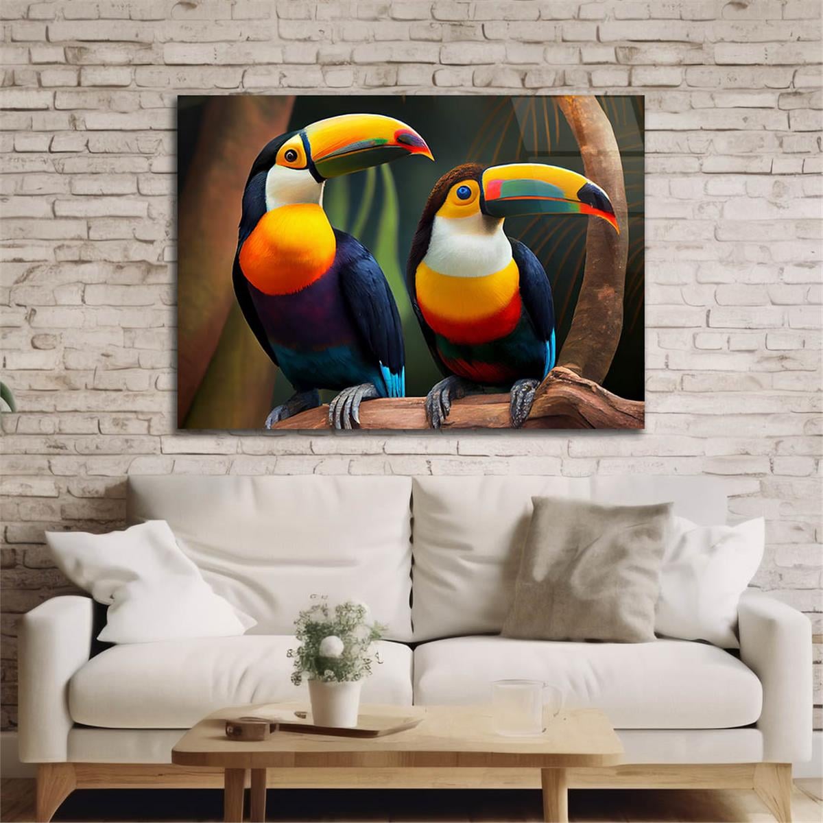 Yatay DoğaTemalı Cam Tablo 394