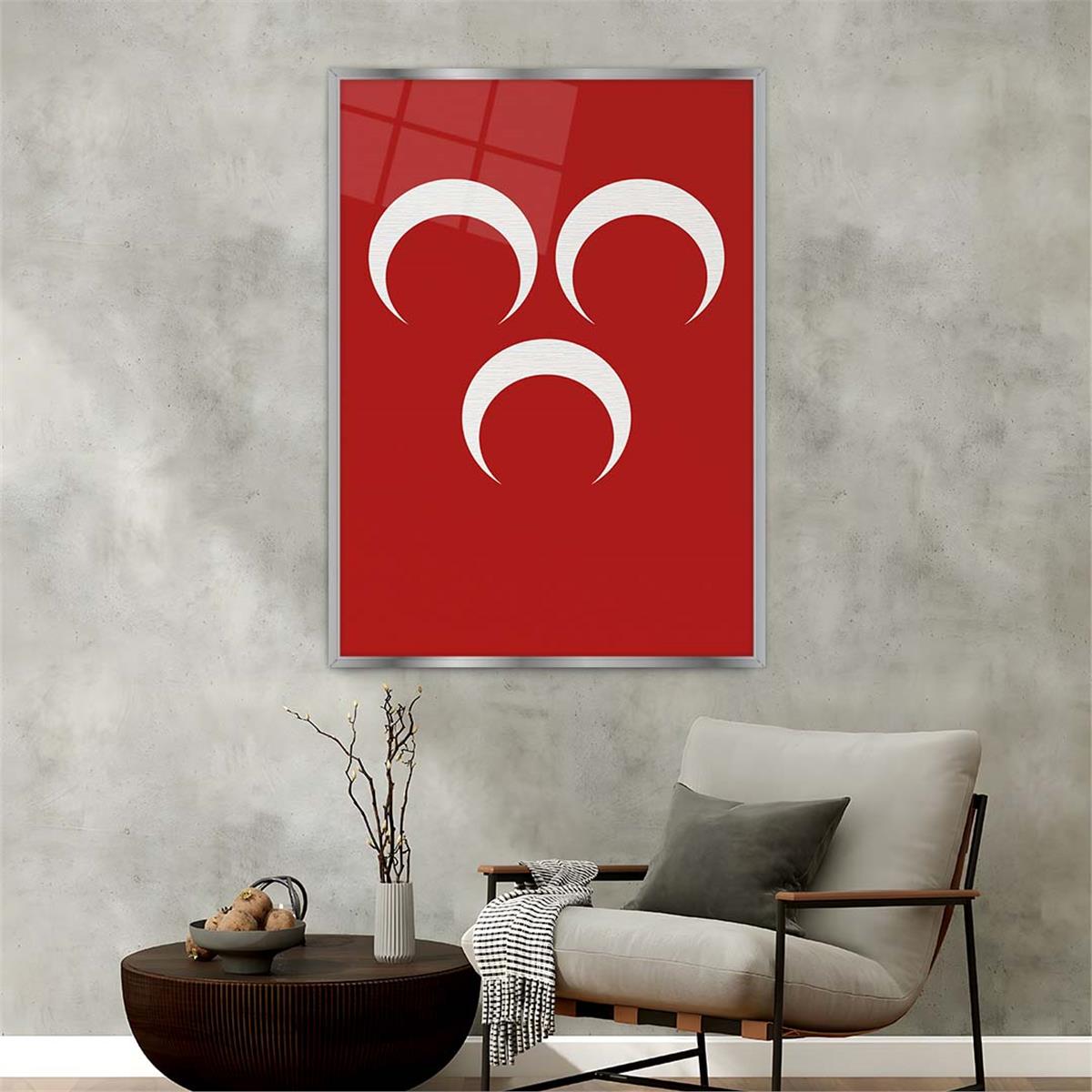 Aluminum-Framed National-Themed Tempered Glass Wall Art 029