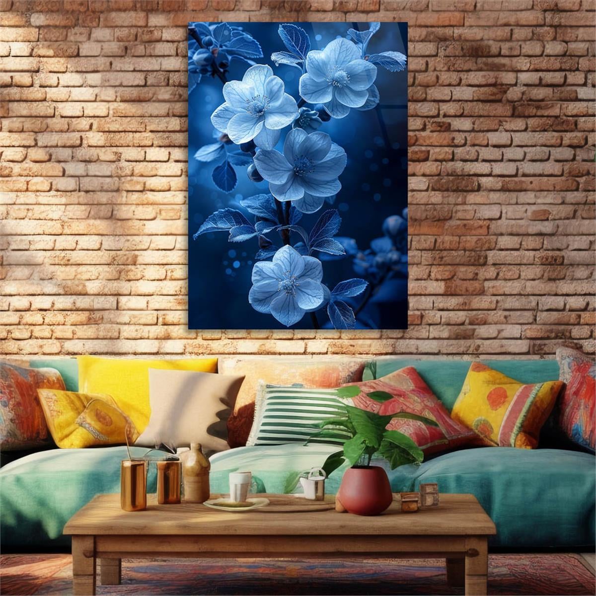 Dikey Sanat Temalı Cam Tablo 457