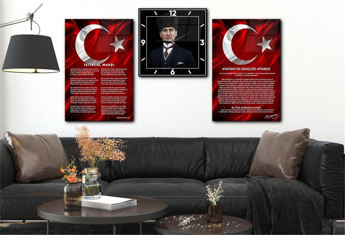 Vatan Temalı Saatli Set 047