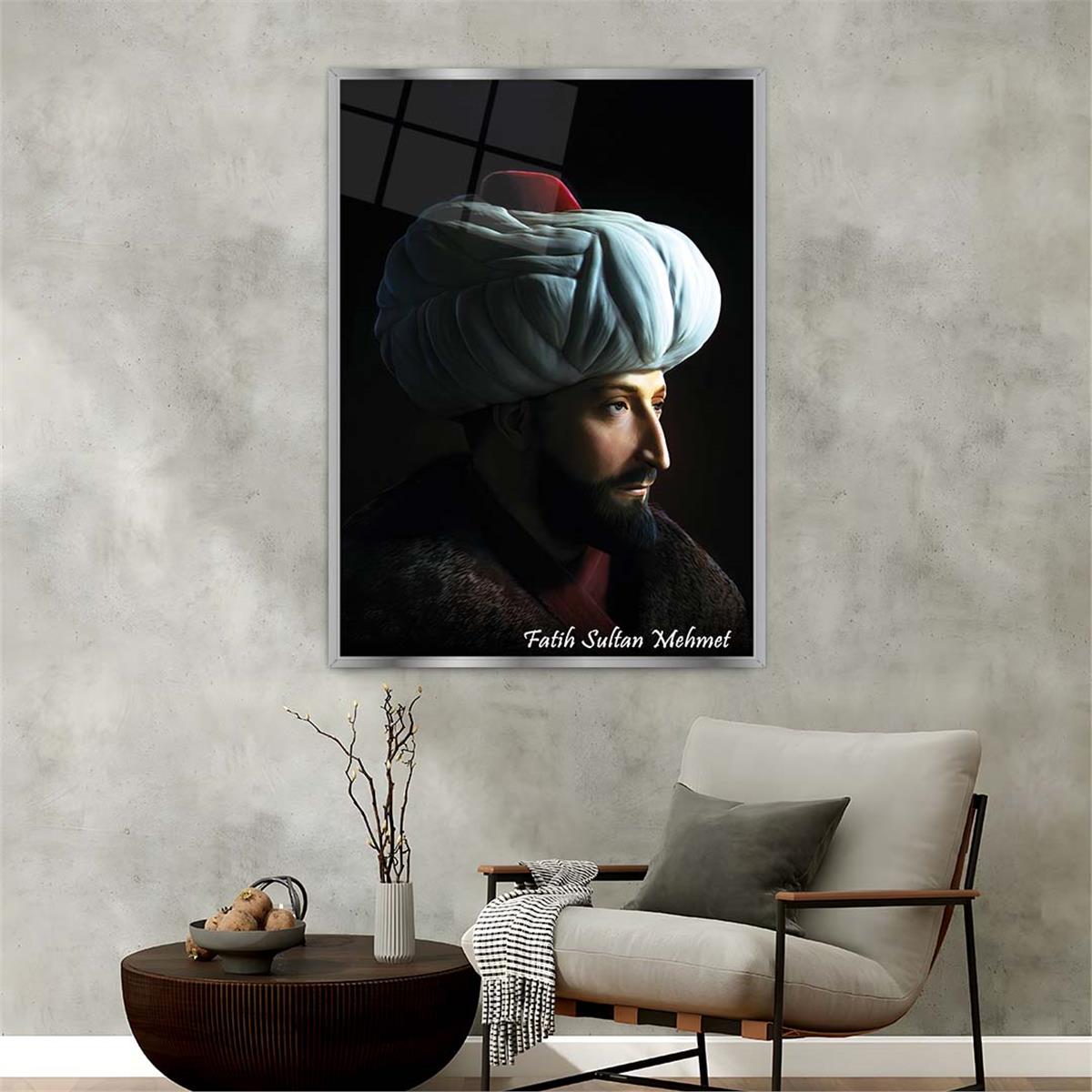 Aluminum-Framed National-Themed Tempered Glass Wall Art 057