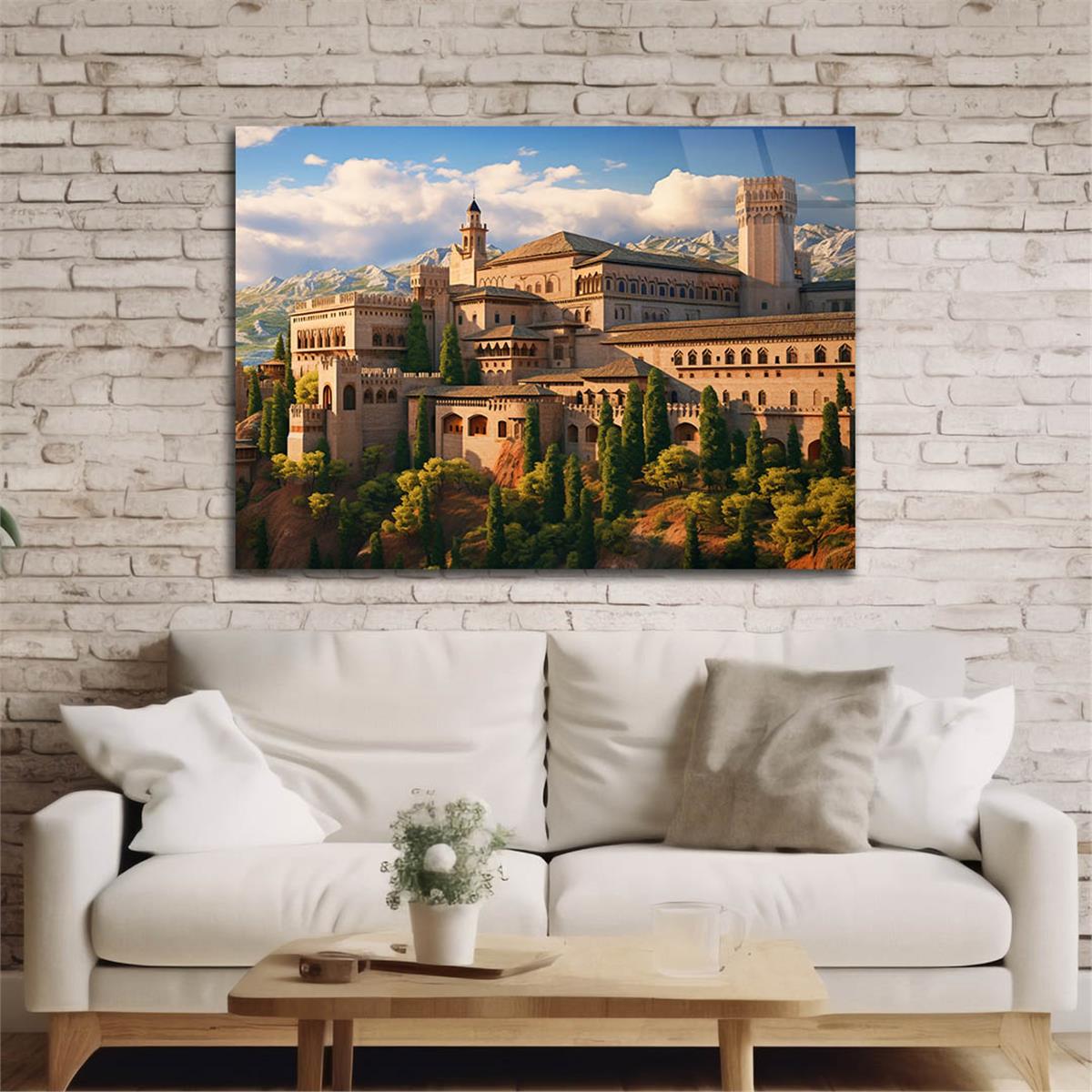 Yatay DoğaTemalı Cam Tablo 421