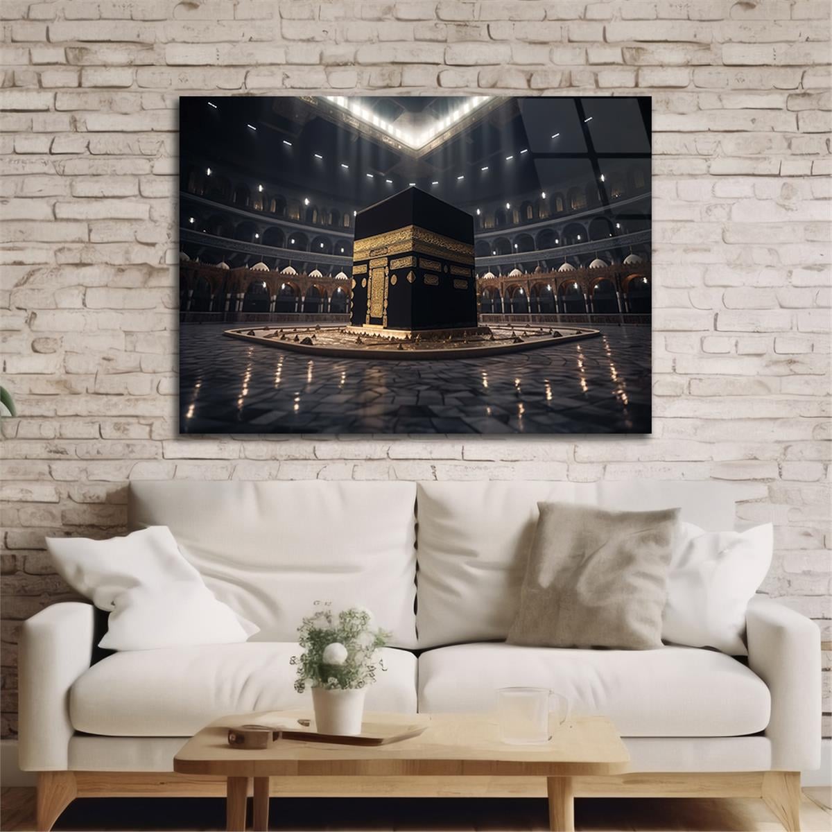 Yatay Dini Temalı Cam Tablo 144