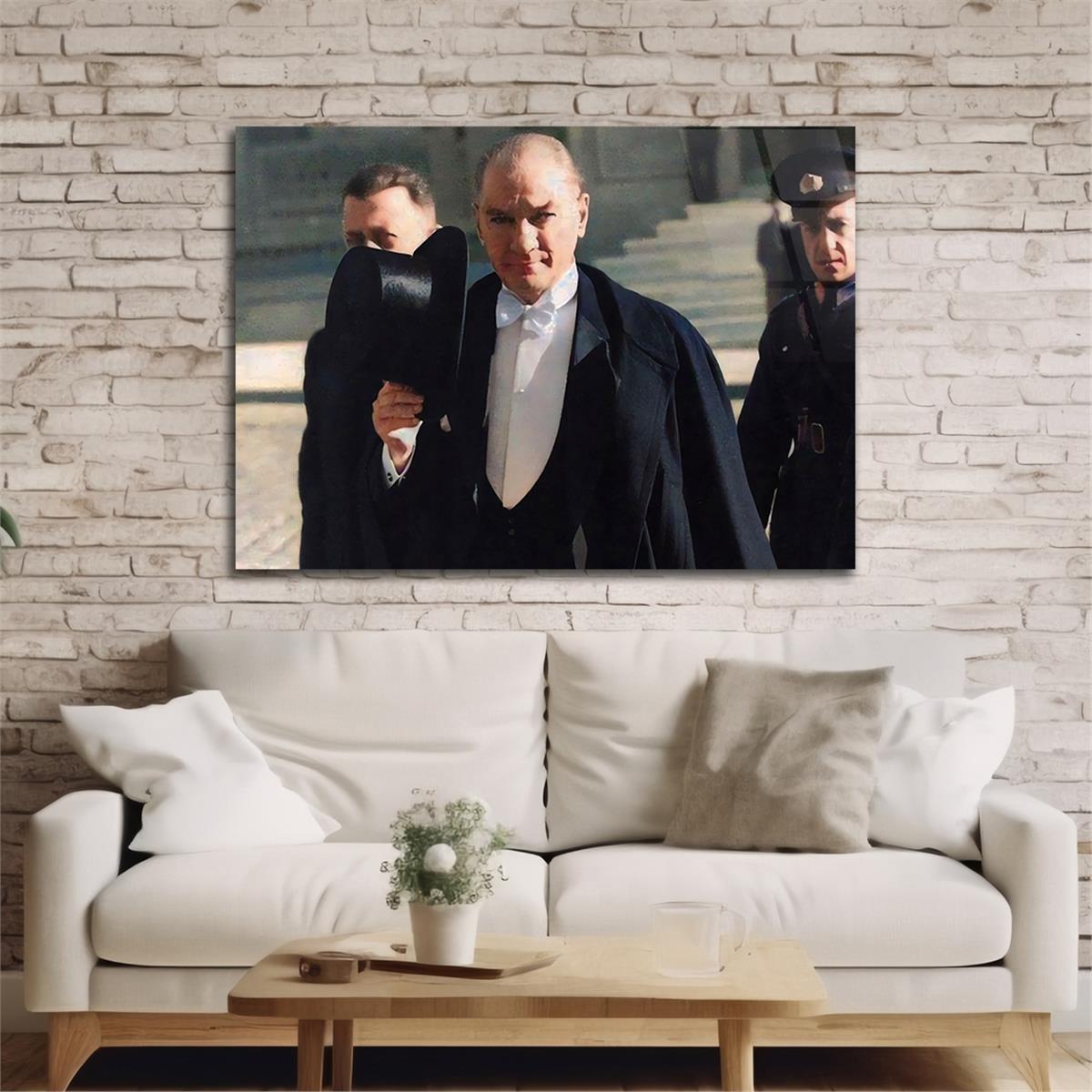 Yatay VatanTemalı Cam Tablo 100