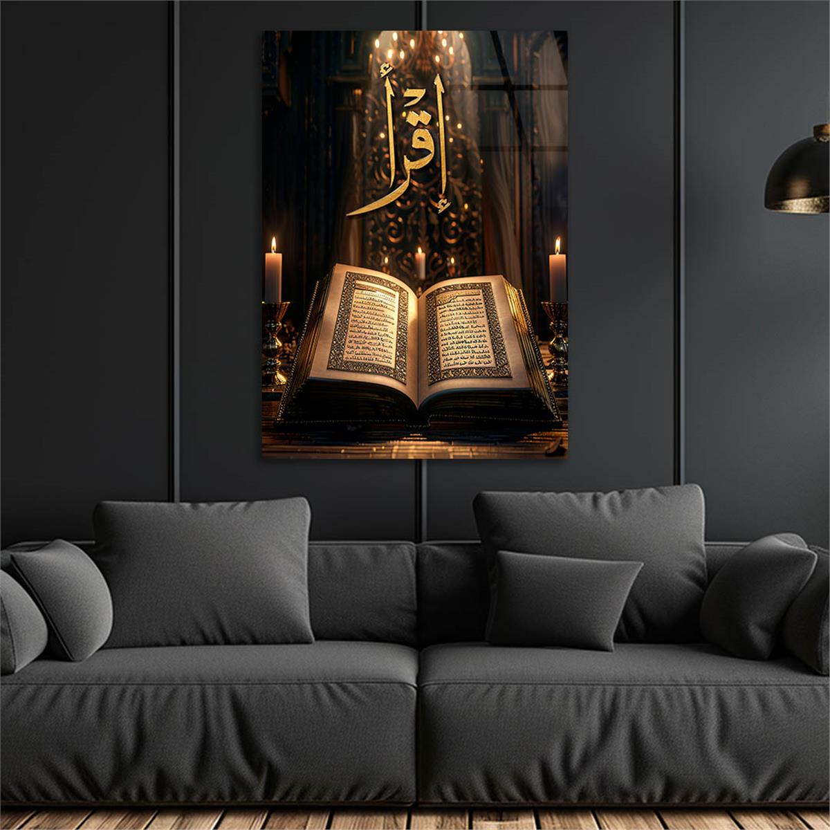 Dikey Dini Temalı Cam Tablo 305