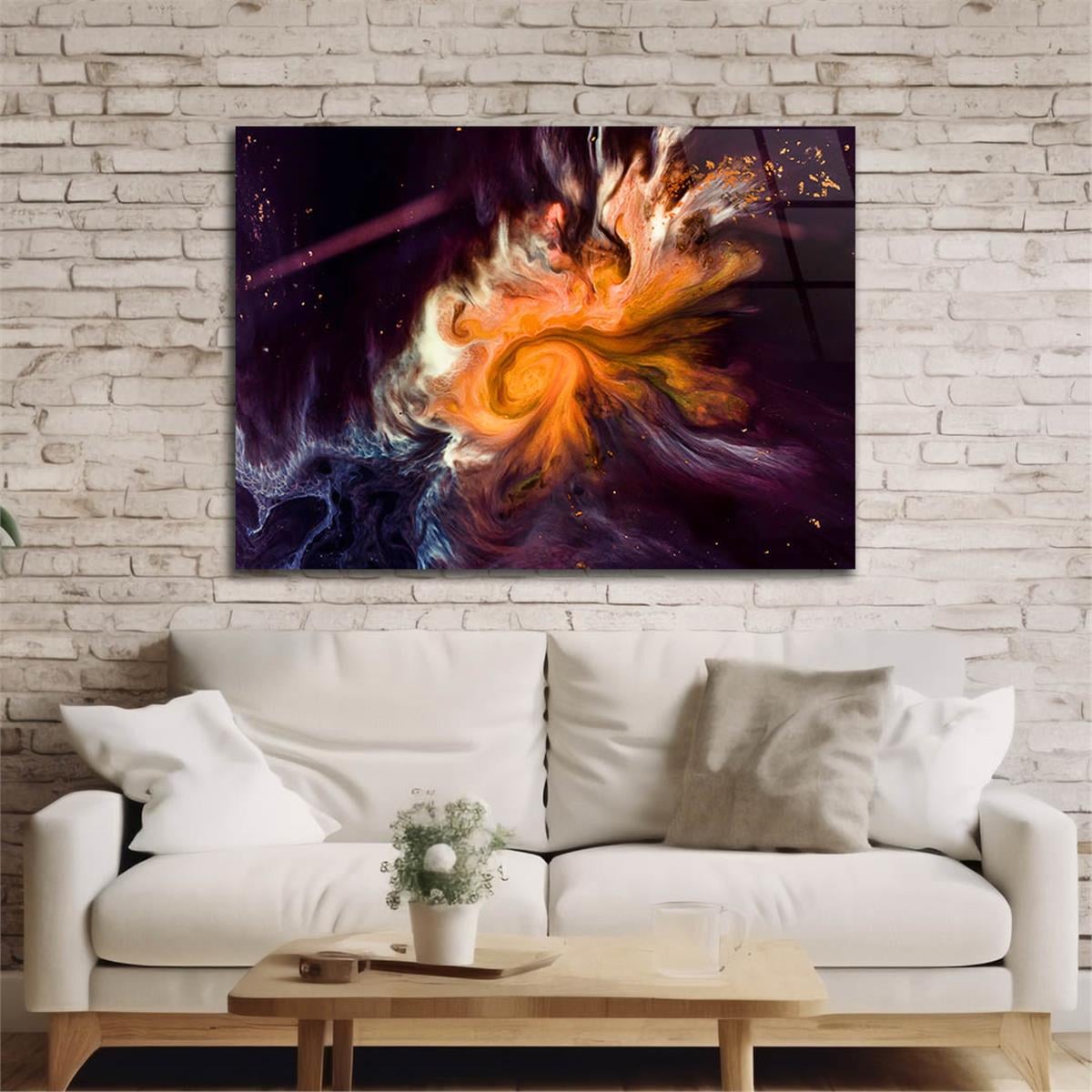 Horizontal Art-Themed Tempered Glass Wall Art 501